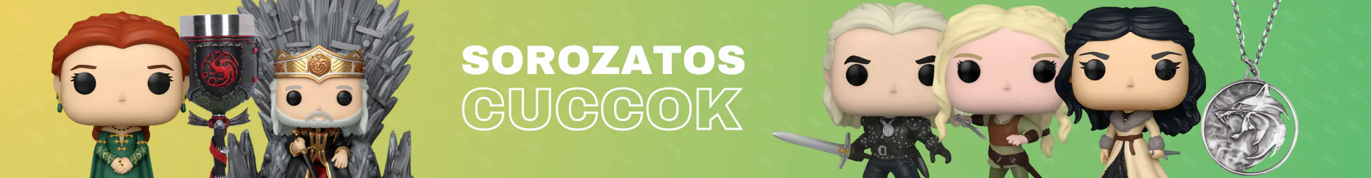 Sorozatos cuccok termékek ajándékok banner