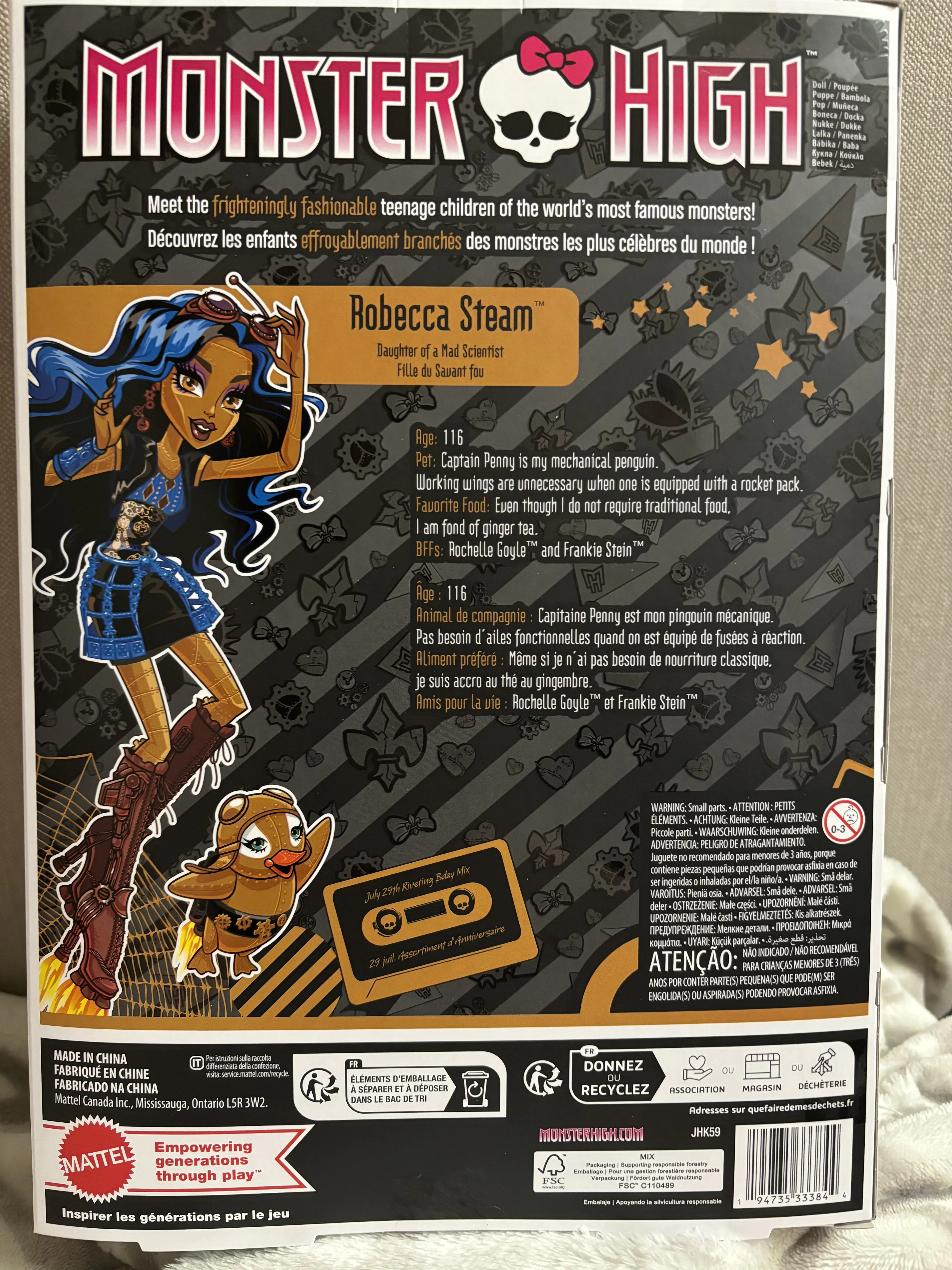 Monster High Collector Robecca Steam játék baba termékfotó