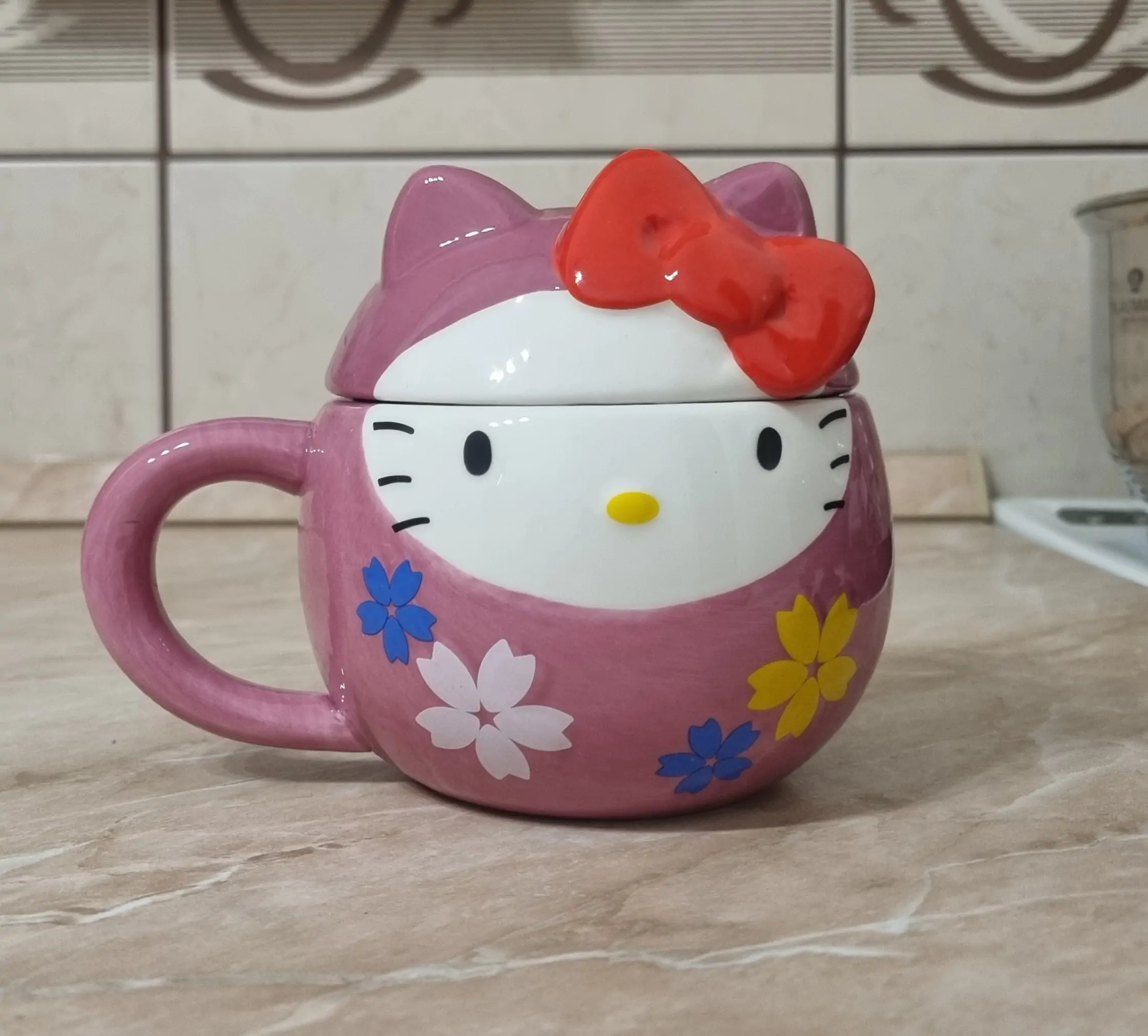 Sanrio Hello Kitty Kitty Daruma 3D bögre termékfotó