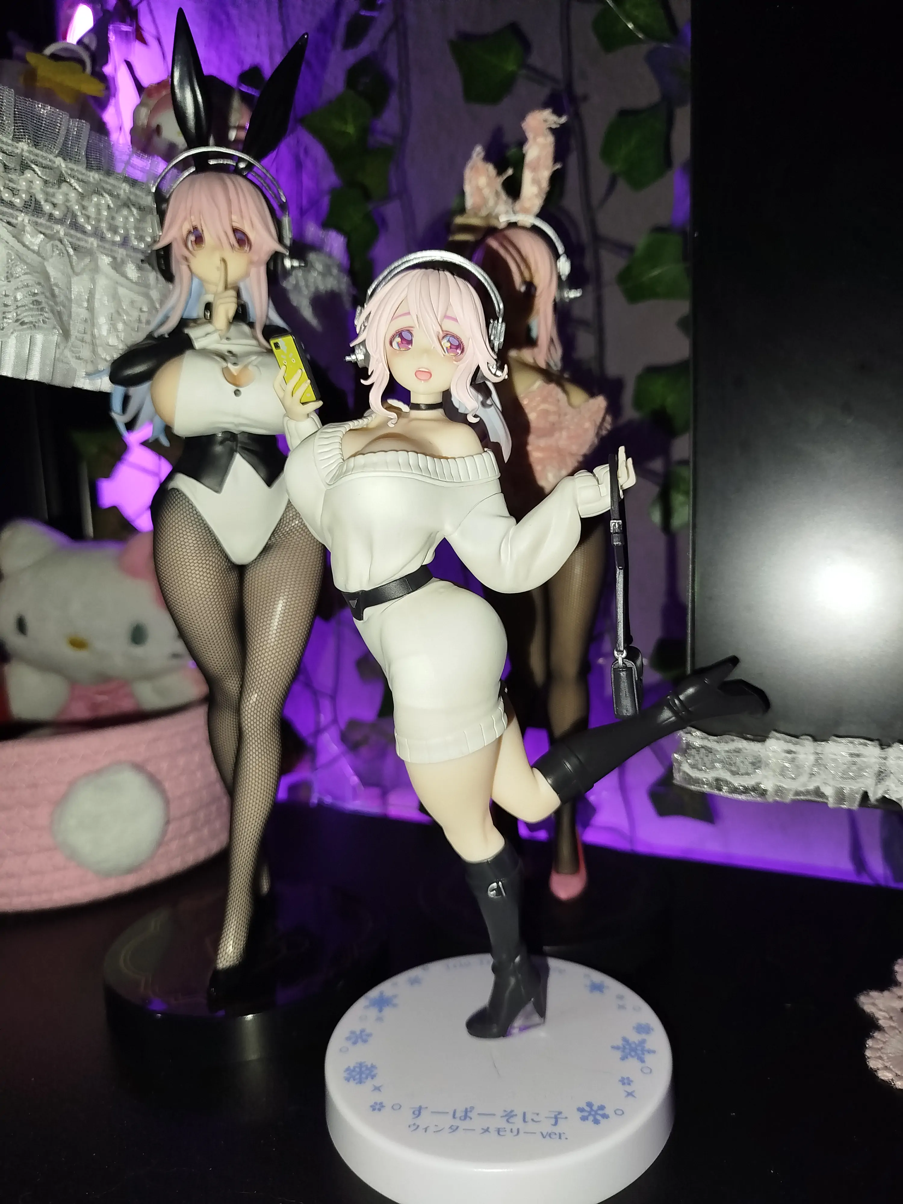Super Sonico Trio-Try-iT Winter Memory Ver. PVC szobor figura 21 cm termékfotó