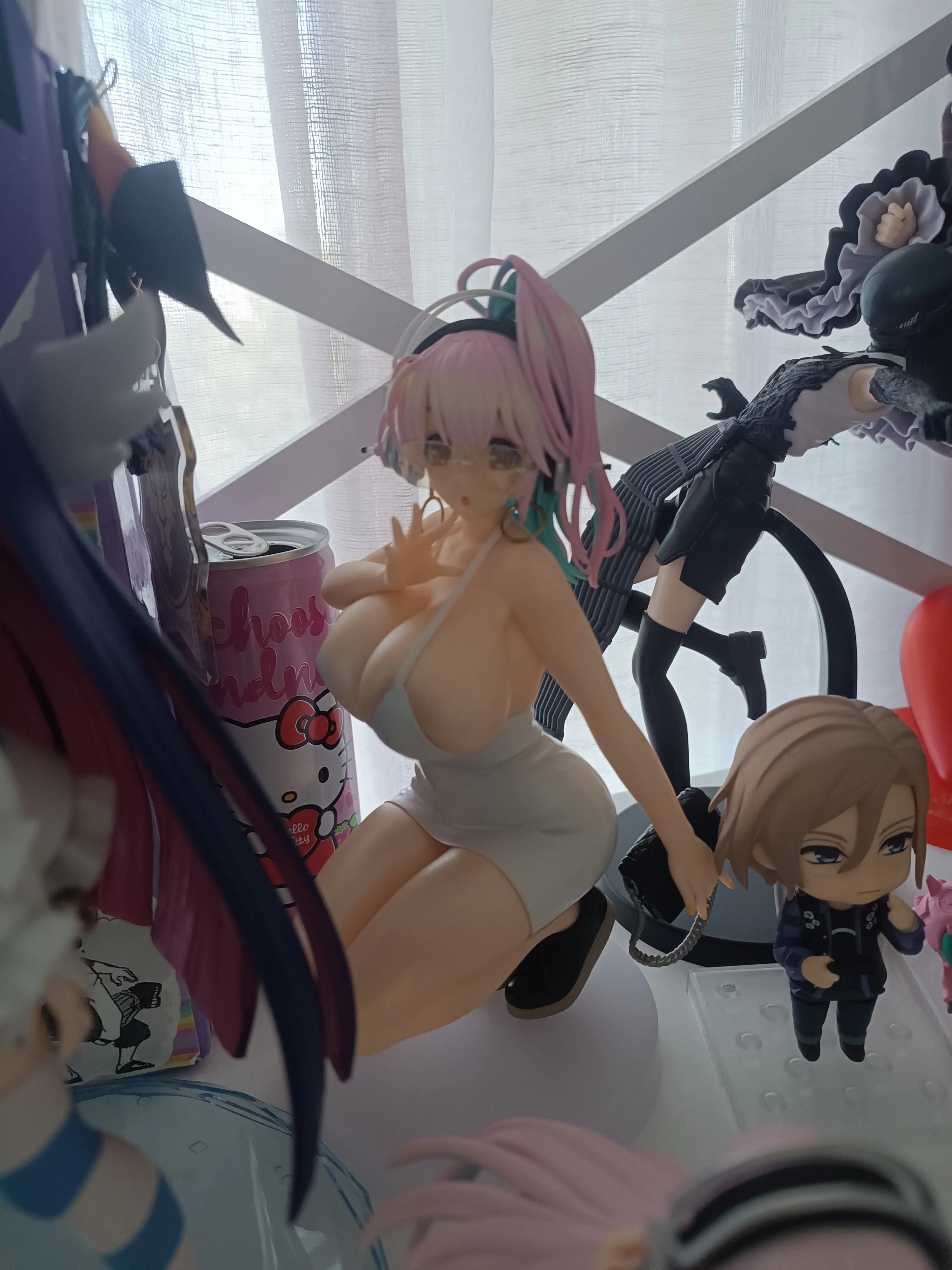 Super Sonico Pop Up Parade Super Sonico: 15th Mini Dress Ver. L Size PVC szobor figura 20 cm        termékfotó