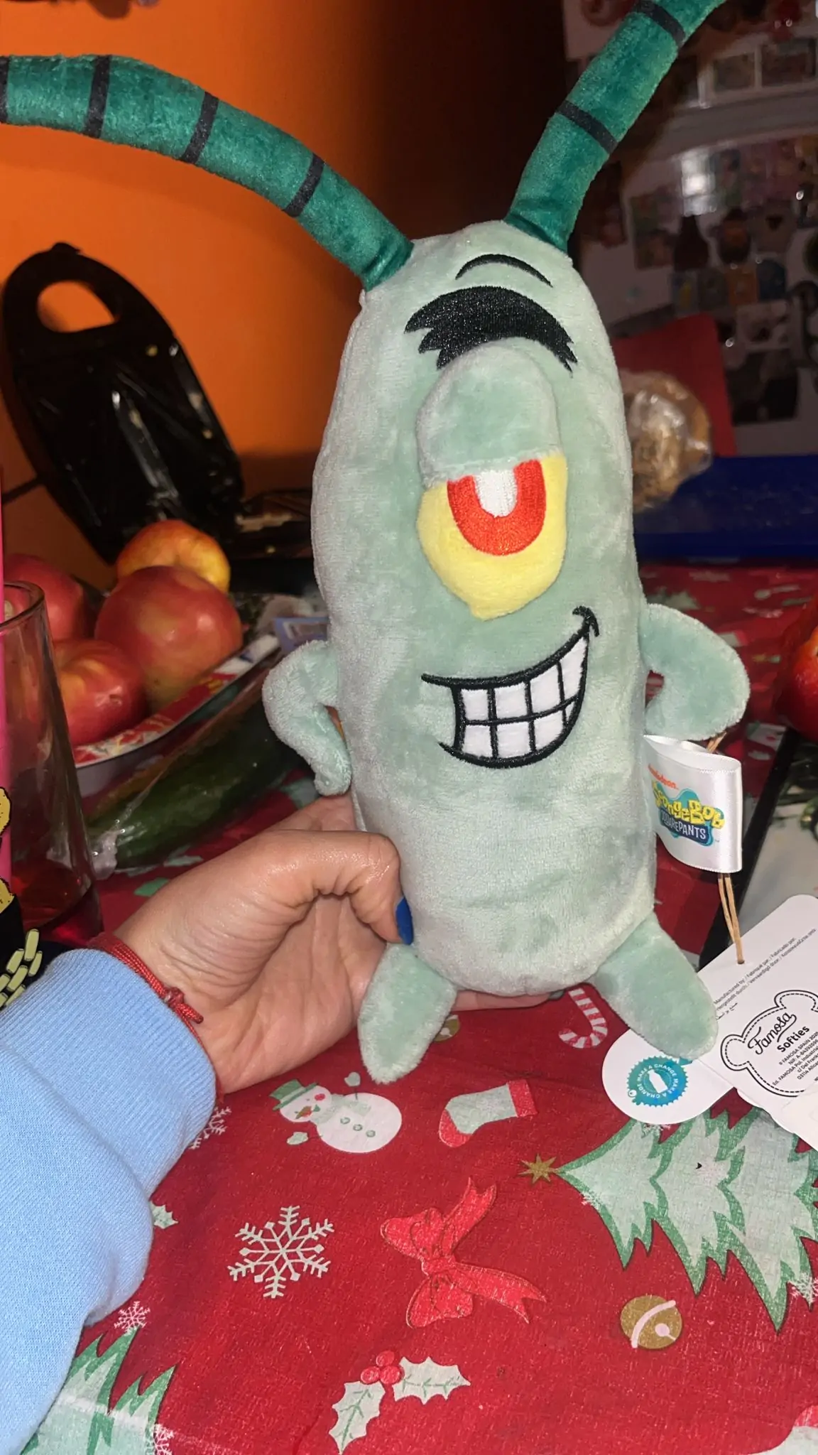 SpongeBob SquarePants Plankton plüss figura 25 cm termékfotó