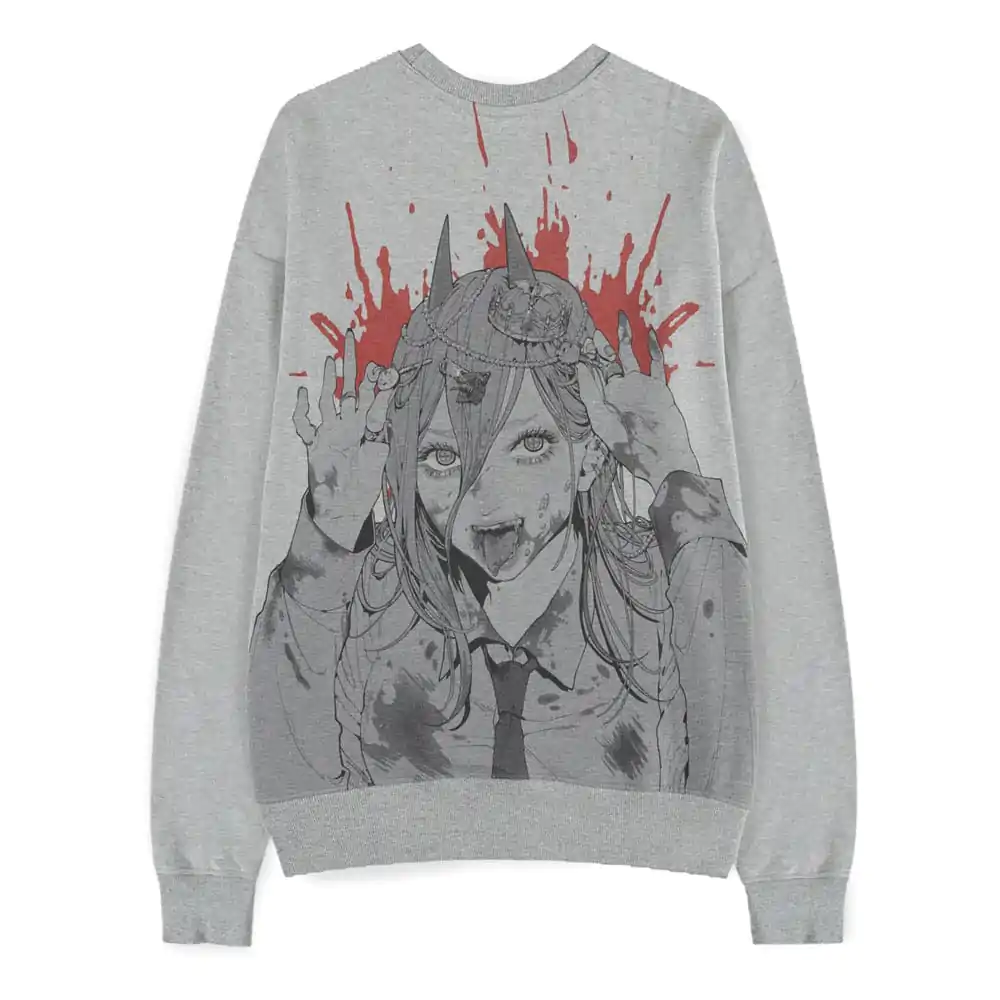 Chainsaw Man Power Grey Melange pulóver  termékfotó