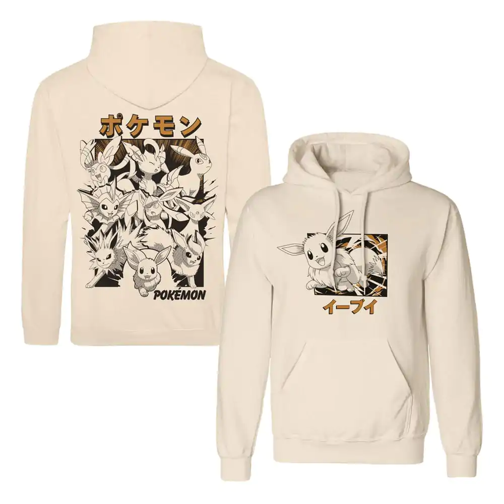 Pokémon Eevee Evolutions Katakana kapucnis pulóver termékfotó