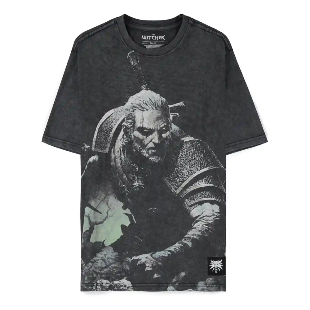The Witcher Wild Hunt Geralt Washed póló  termékfotó