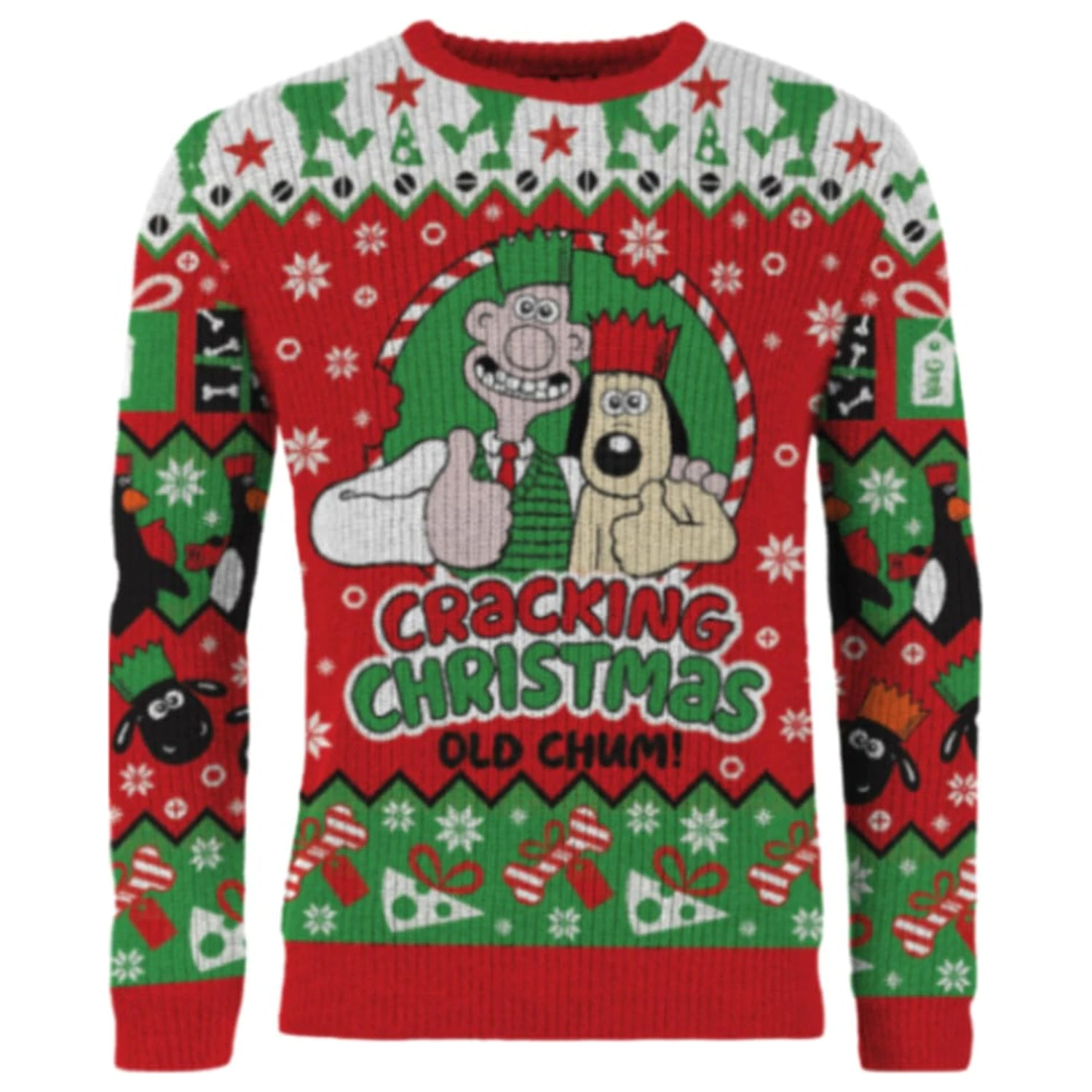 Wallace & Gromit Cracking Christmas Old Chum! karácsonyi pulóver termékfotó