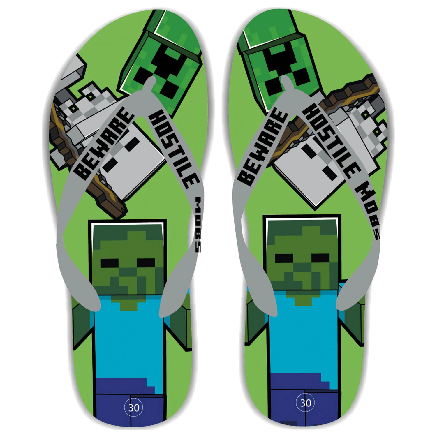 Minecraft Beware gyerek papucs, Flip-Flop  termékfotó