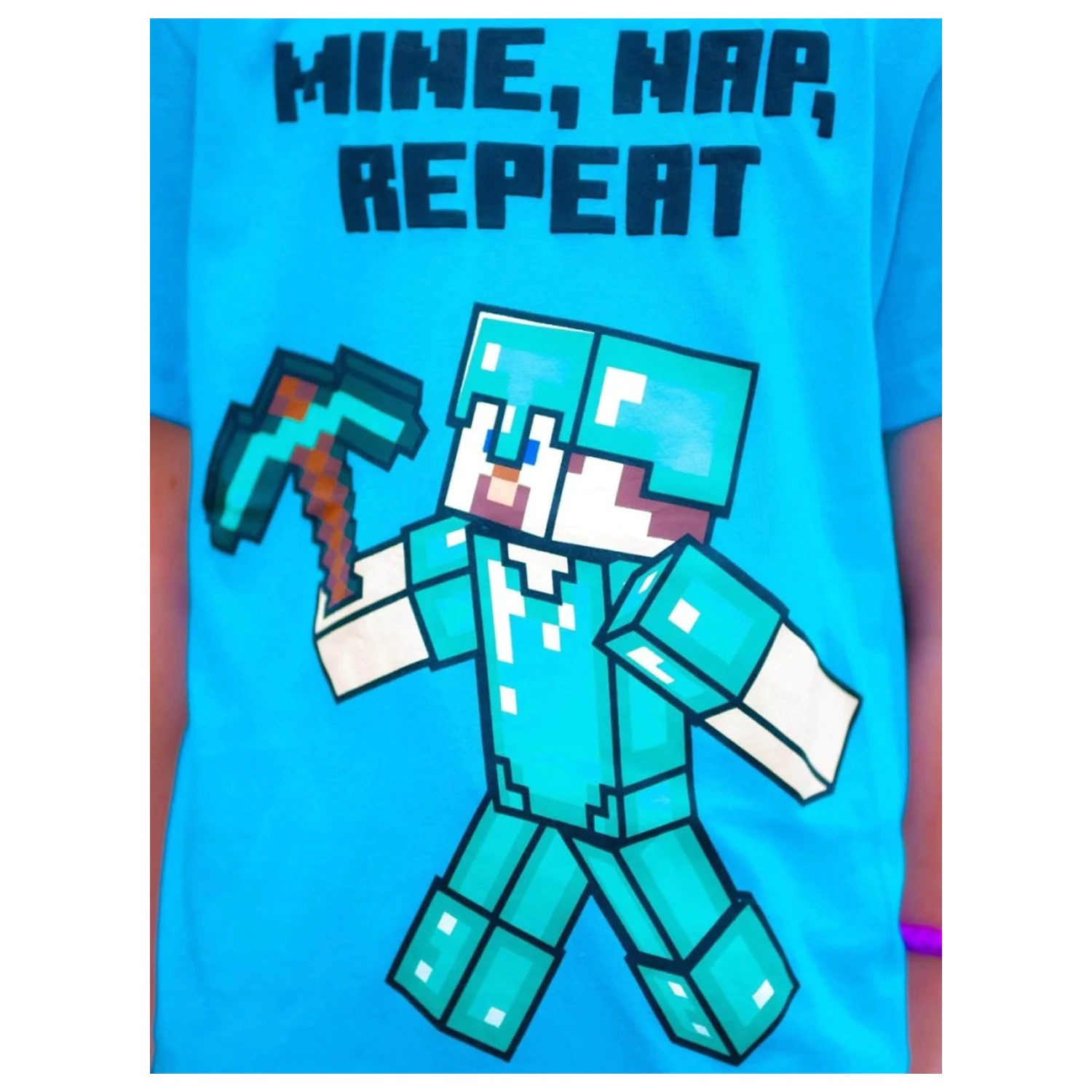 Minecraft Mine Nap Repeat gyerek rövid pizsama  termékfotó