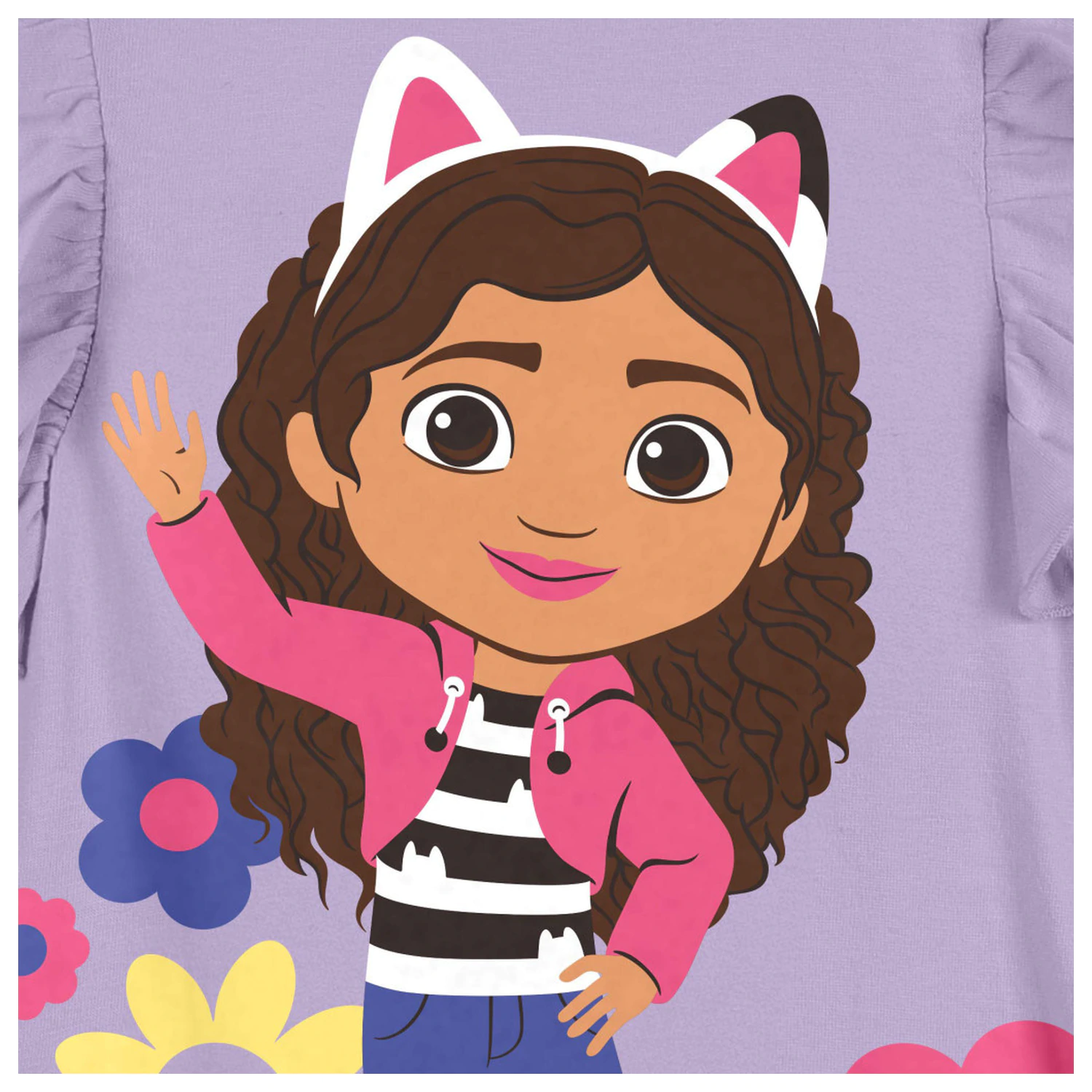 Gabi babaháza Flowers Purple gyerek rövid póló, felső termékfotó