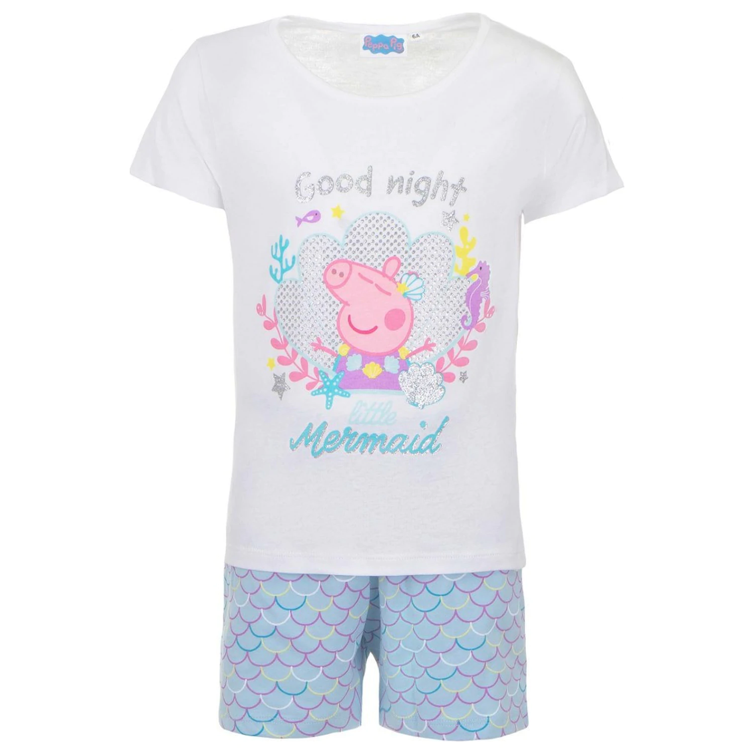 Peppa malac Good Night Mermaid gyerek rövid pizsama  termékfotó