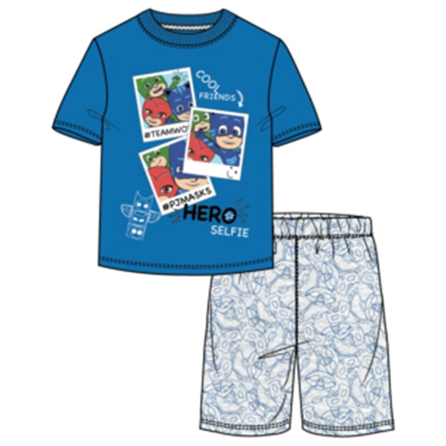 Pizsihősök Hero Selfie gyerek rövid pizsama termékfotó