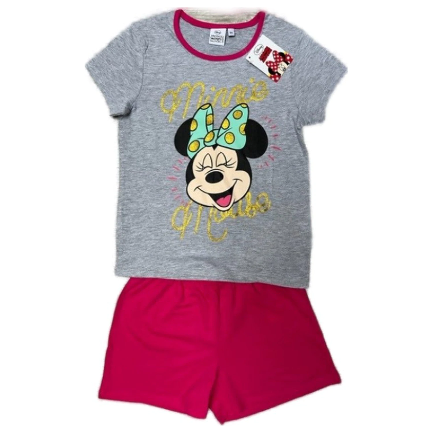 Disney Minnie Laugh Grey gyerek rövid pizsama  termékfotó