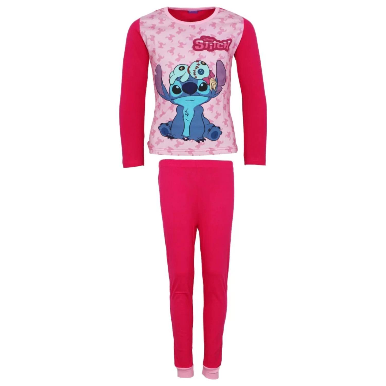 Stitch Scrump Pink gyerek hosszú pizsama  termékfotó