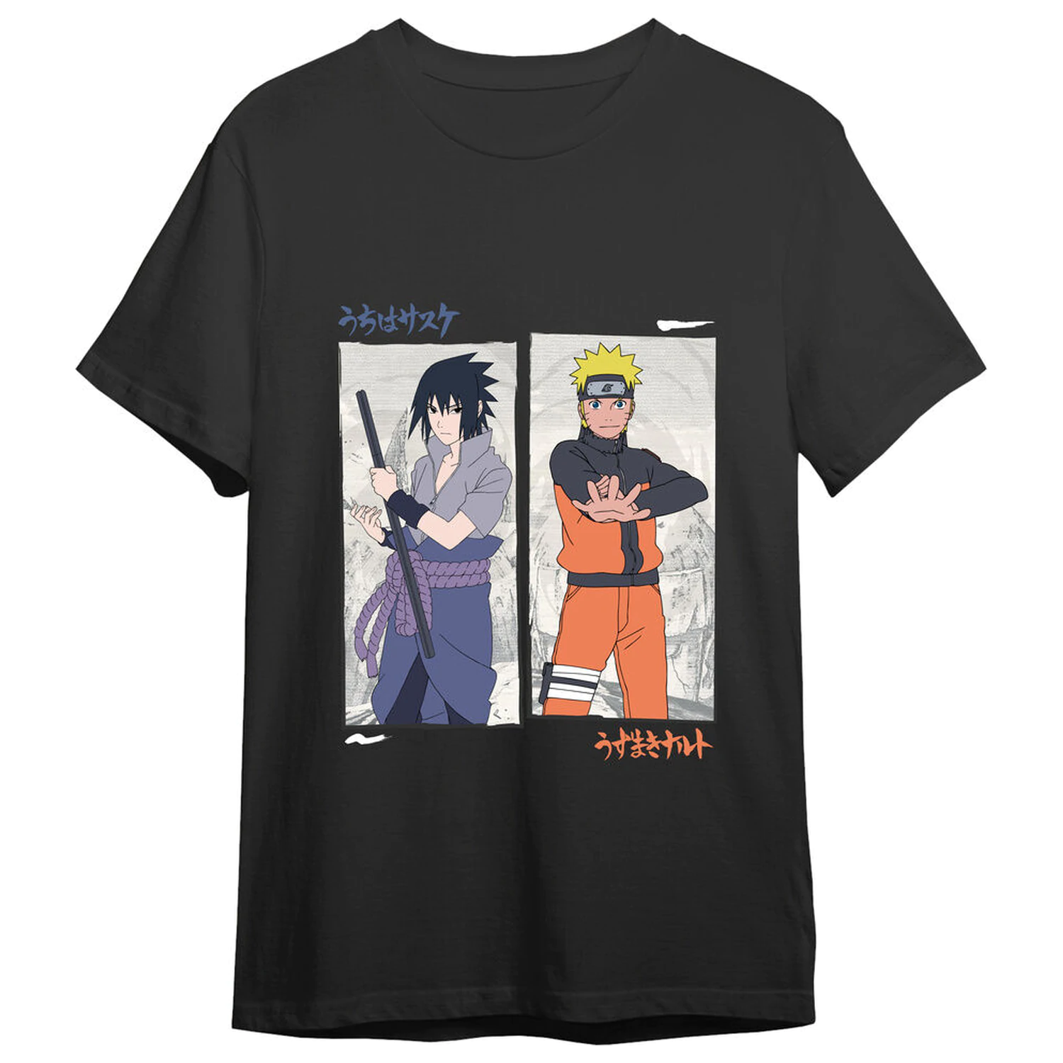 Naruto Shippuden Naruto vs Sasuke felnőtt póló termékfotó
