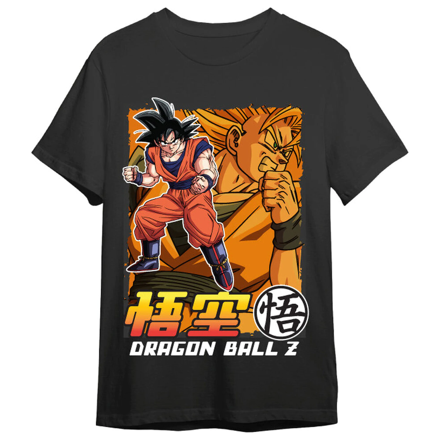 Dragon Ball Z Goku és Goku Super Saiyan felnőtt póló termékfotó