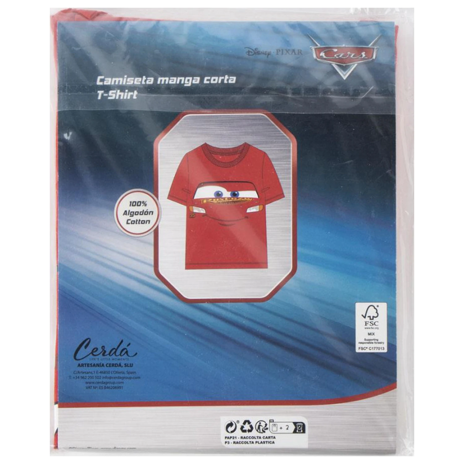 Disney Verdák Red gyerek rövid póló, felső termékfotó