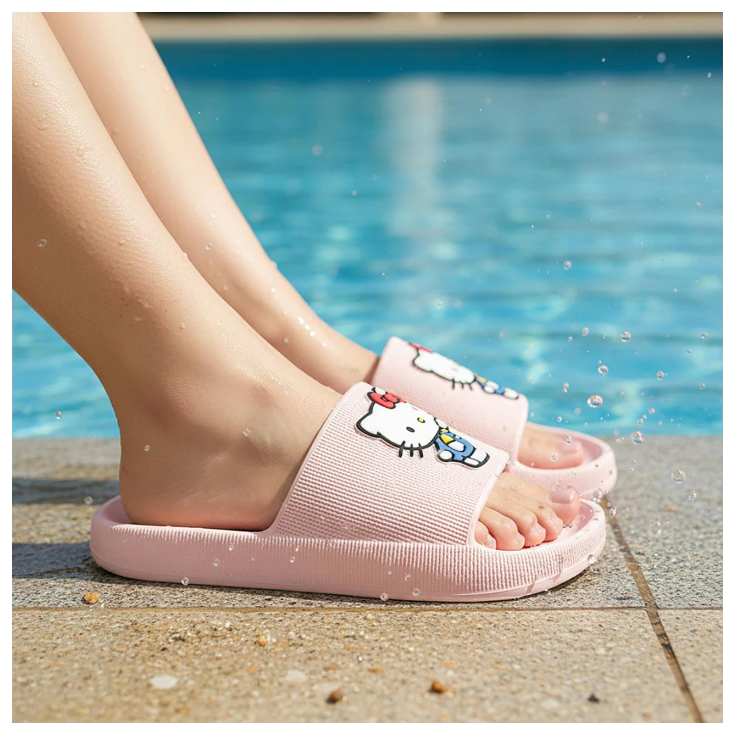 Hello Kitty Blue Dress felnőtt papucs termékfotó