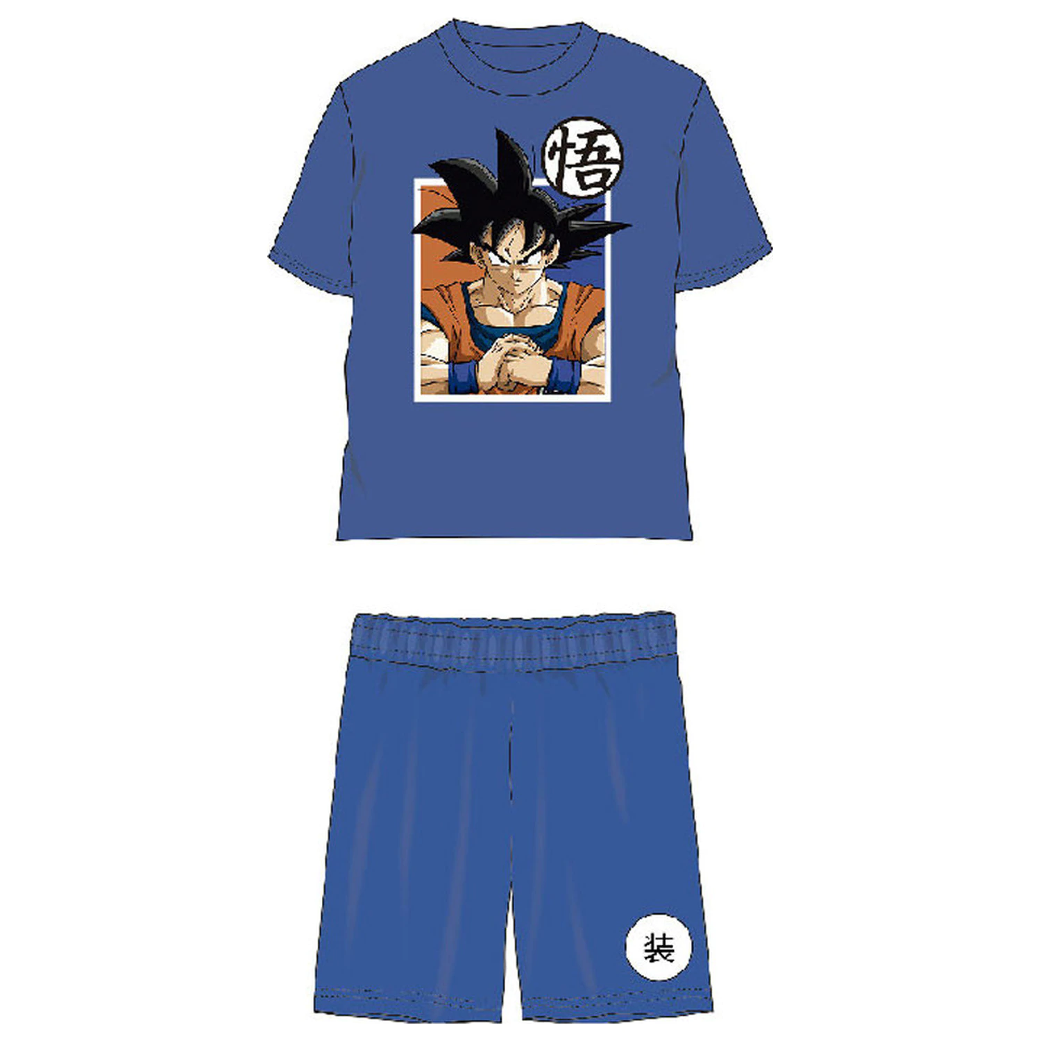 Dragon Ball Saiyan Blue gyerek rövid pizsama  termékfotó