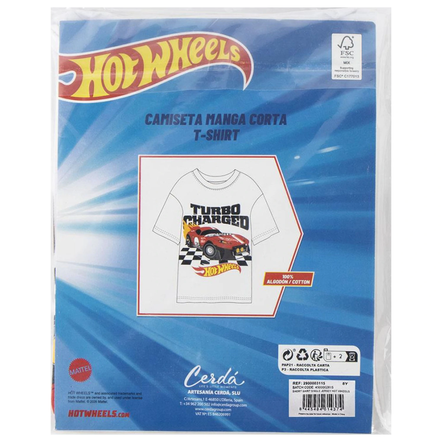 Hot Wheels Turbo gyerek rövid póló, felső  termékfotó