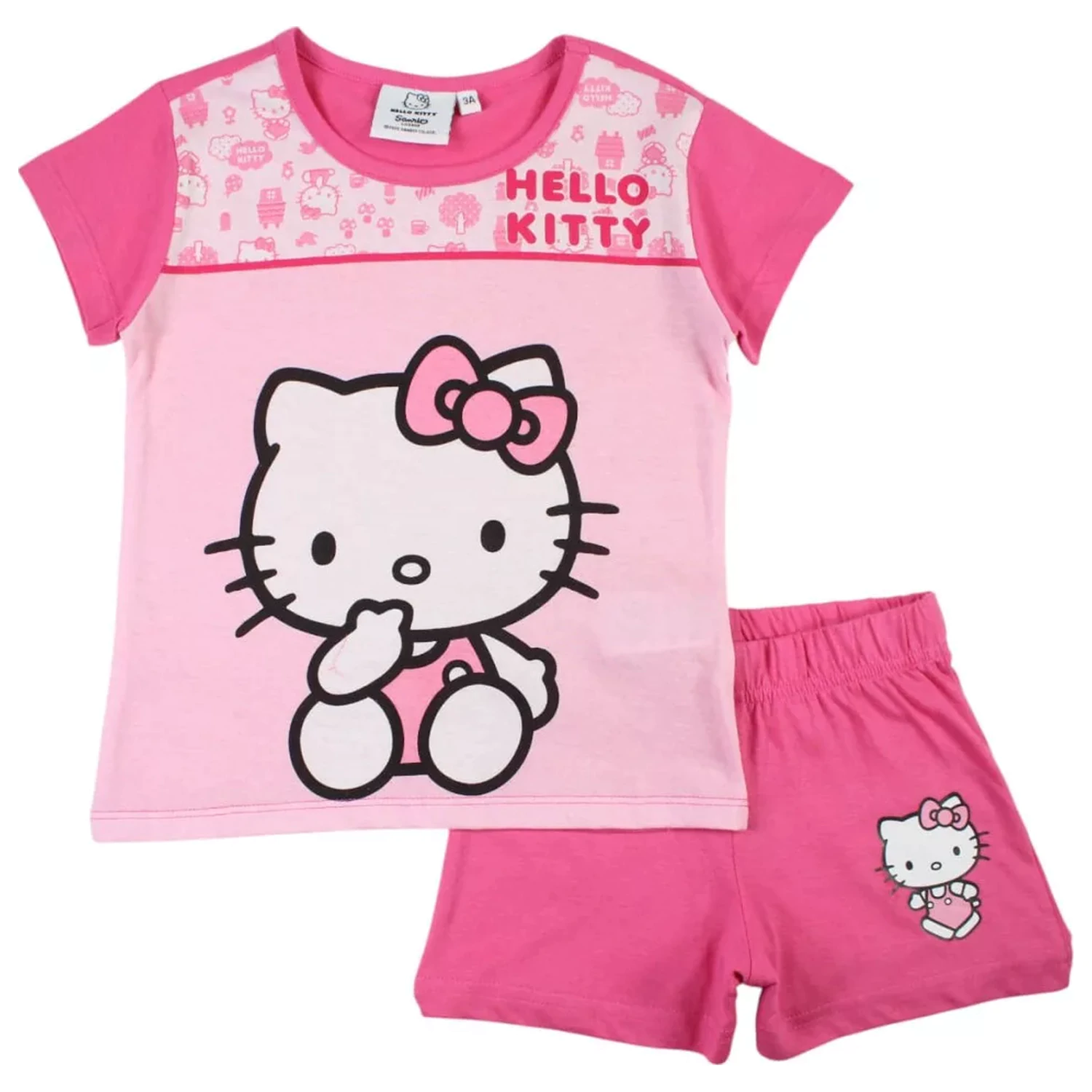 Hello Kitty Cutie Pink gyerek rövid pizsama termékfotó