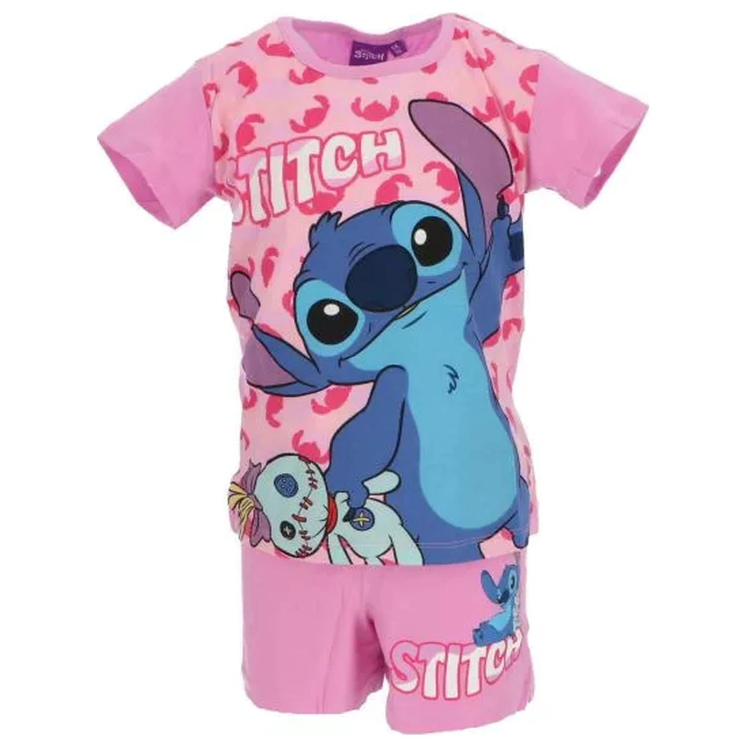 Stitch Scrump Pink gyerek rövid pizsama termékfotó