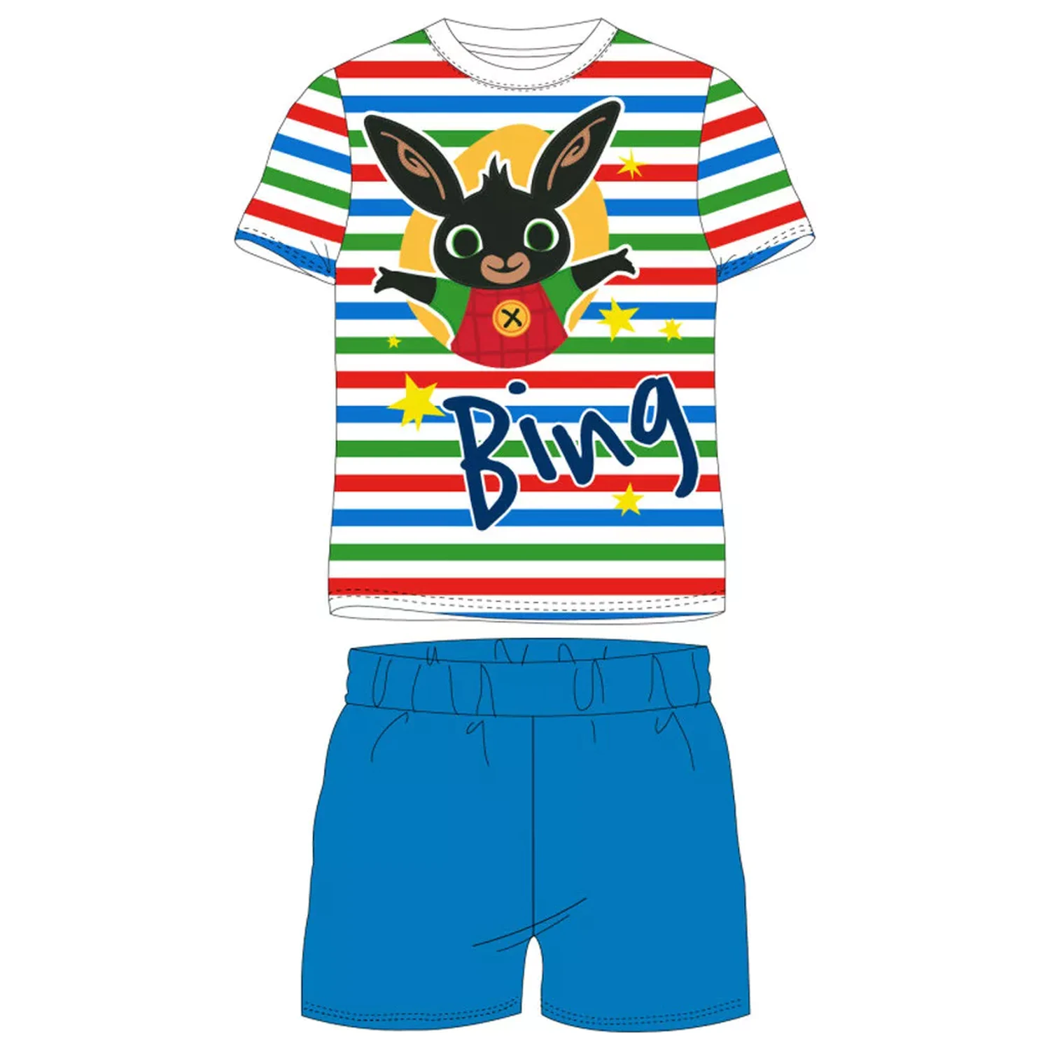 Bing Striped Blue gyerek rövid pizsama  termékfotó