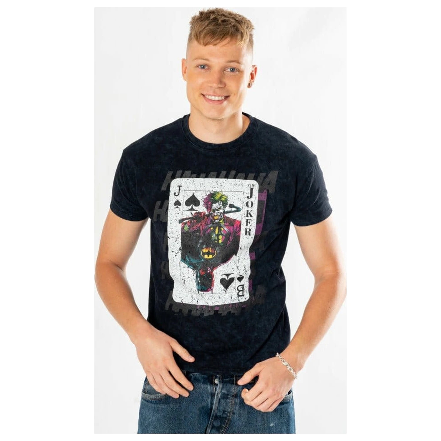 DC Comics The Joker Acid Wash Playing Card póló  termékfotó