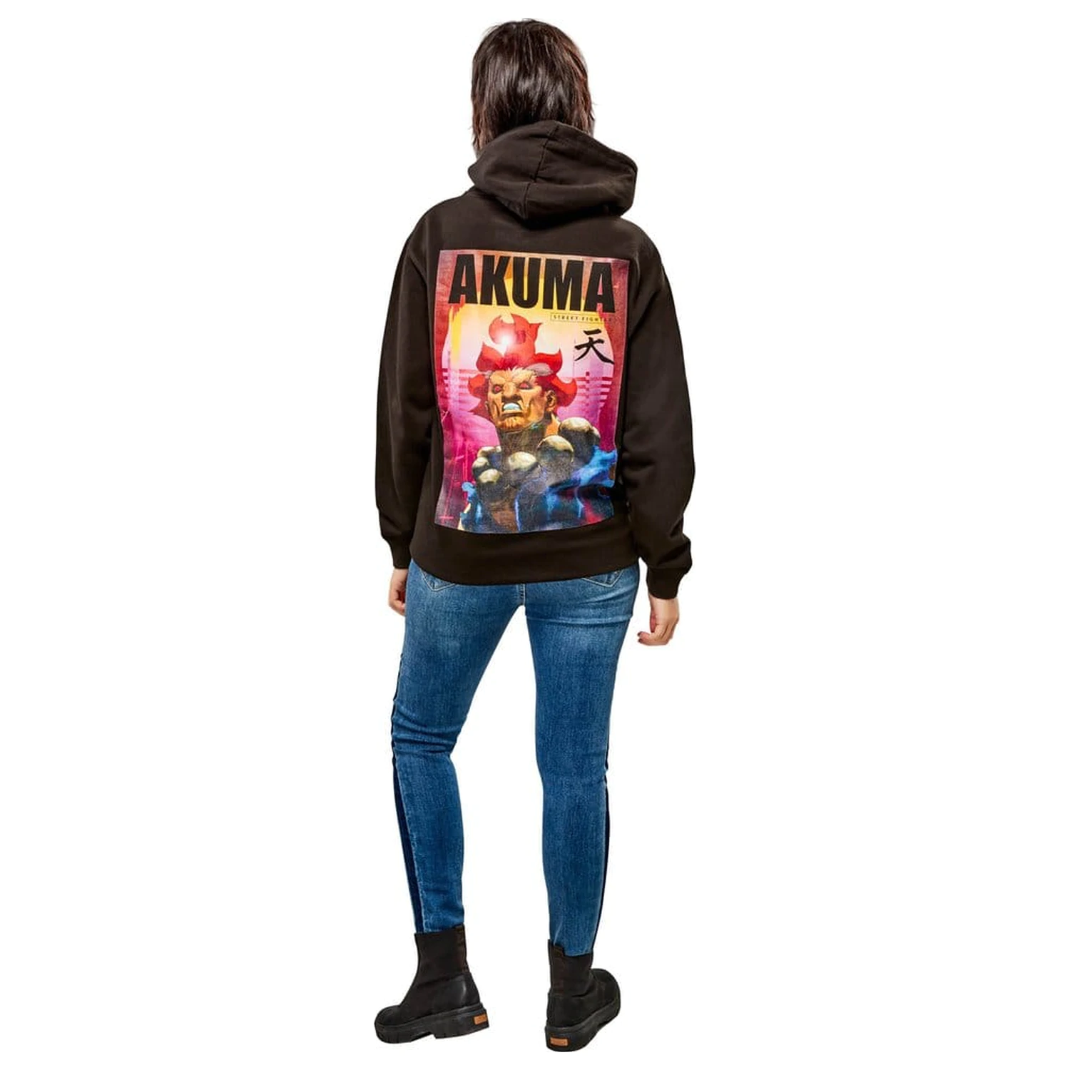 Street Fighter Akuma Reverse kapucnis pulóver termékfotó
