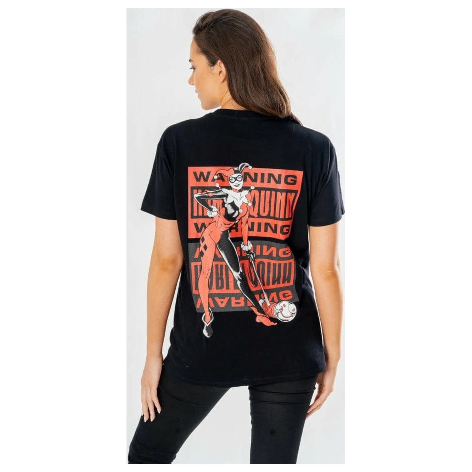 DC Comics Harley Quinn Front Back Warning póló  termékfotó