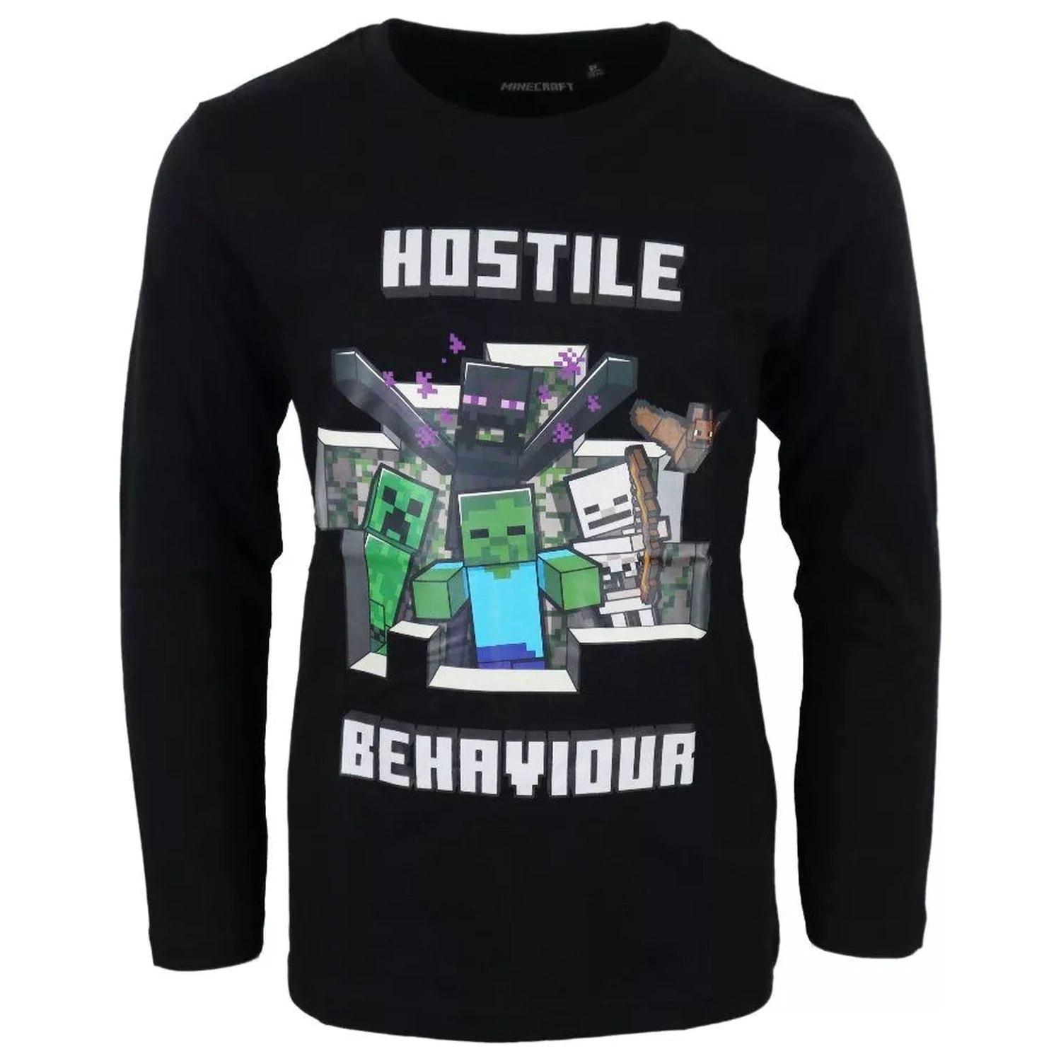 Minecraft Hostile gyerek hosszú ujjú póló, felső termékfotó