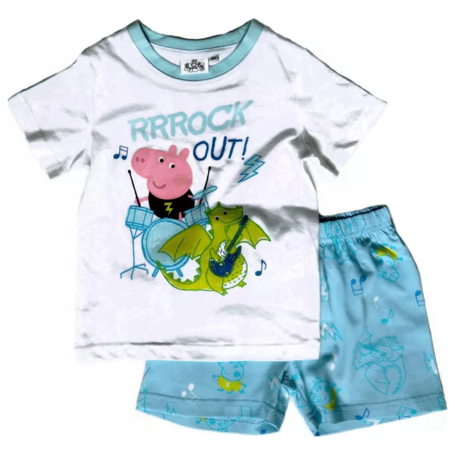 Peppa malac Rock Out White gyerek rövid pizsama  termékfotó