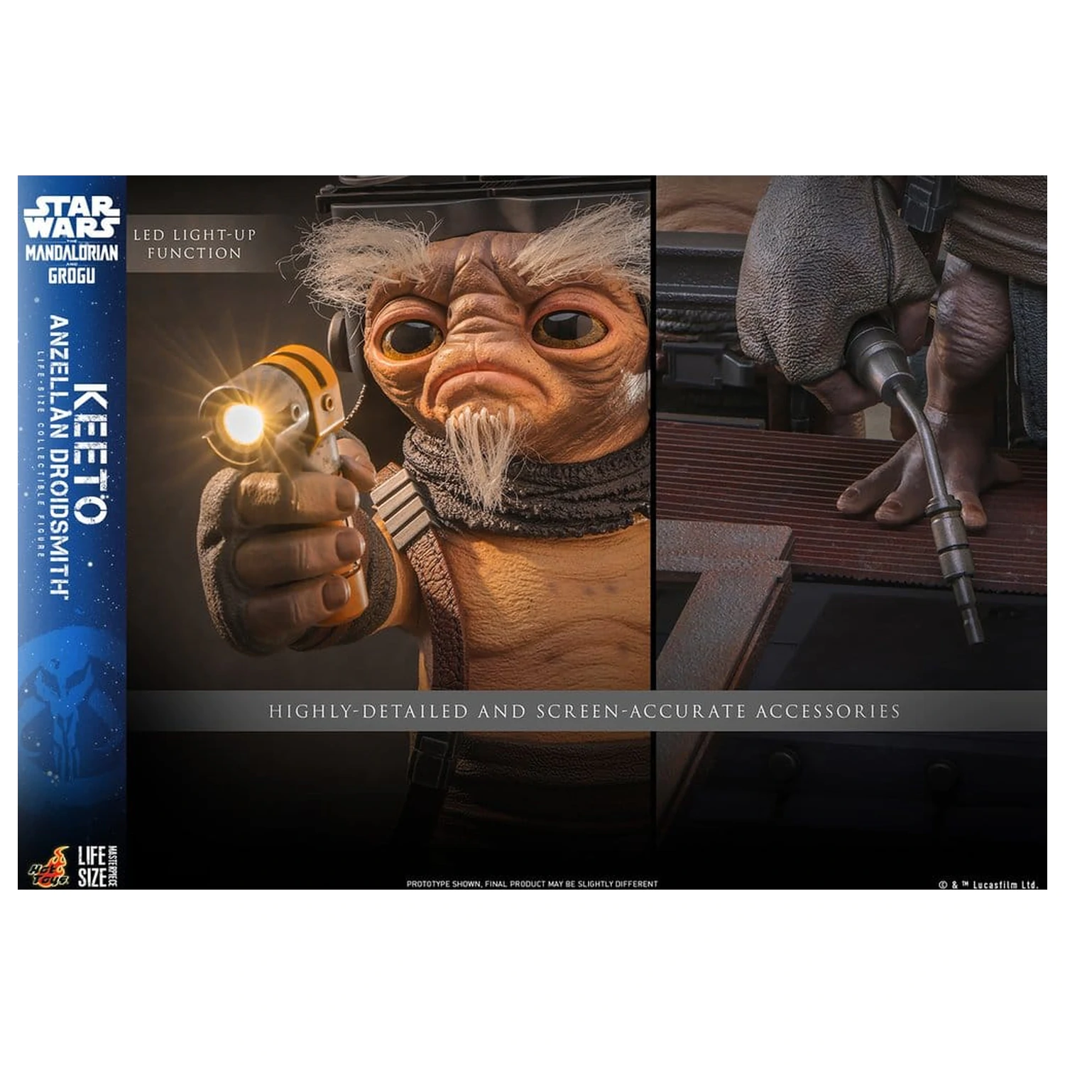 Star Wars: The Mandalorian & Grogu Life-Size Masterpiece Keeto (Anzellan Droidsmith) életnagyságú figura 26 cm termékfotó