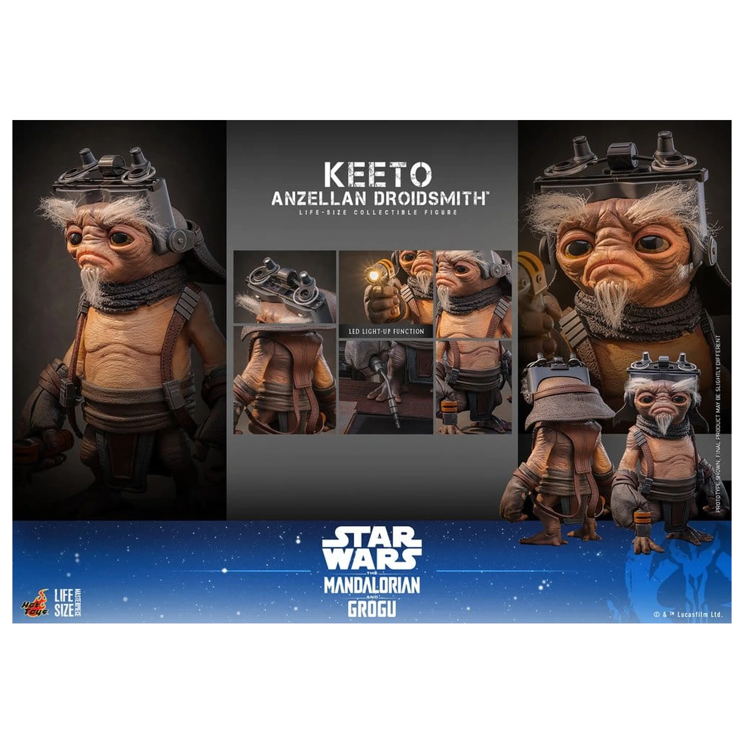 Star Wars: The Mandalorian & Grogu Life-Size Masterpiece Keeto (Anzellan Droidsmith) életnagyságú figura 26 cm termékfotó