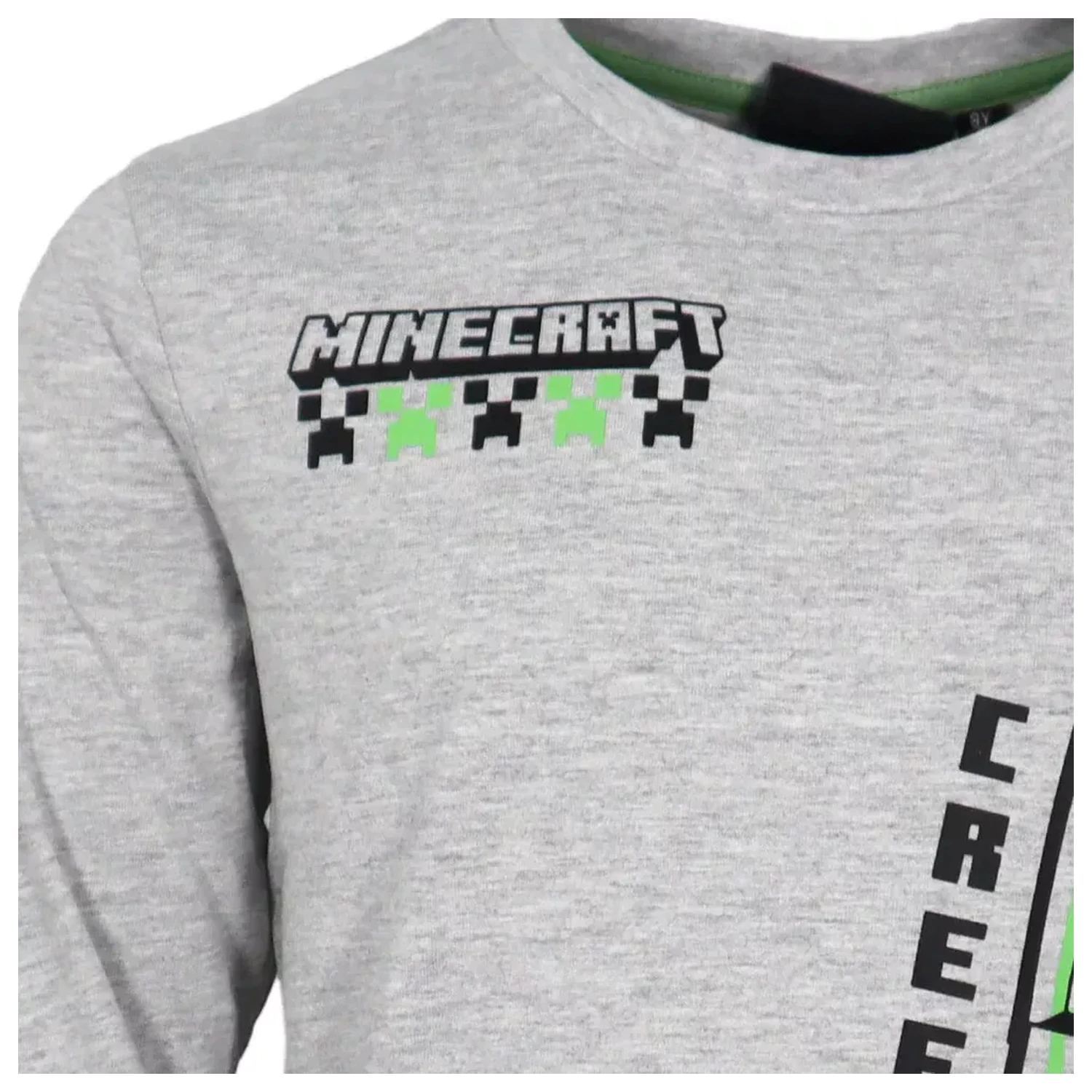 Minecraft Create Grey gyerek hosszú ujjú póló, felső termékfotó