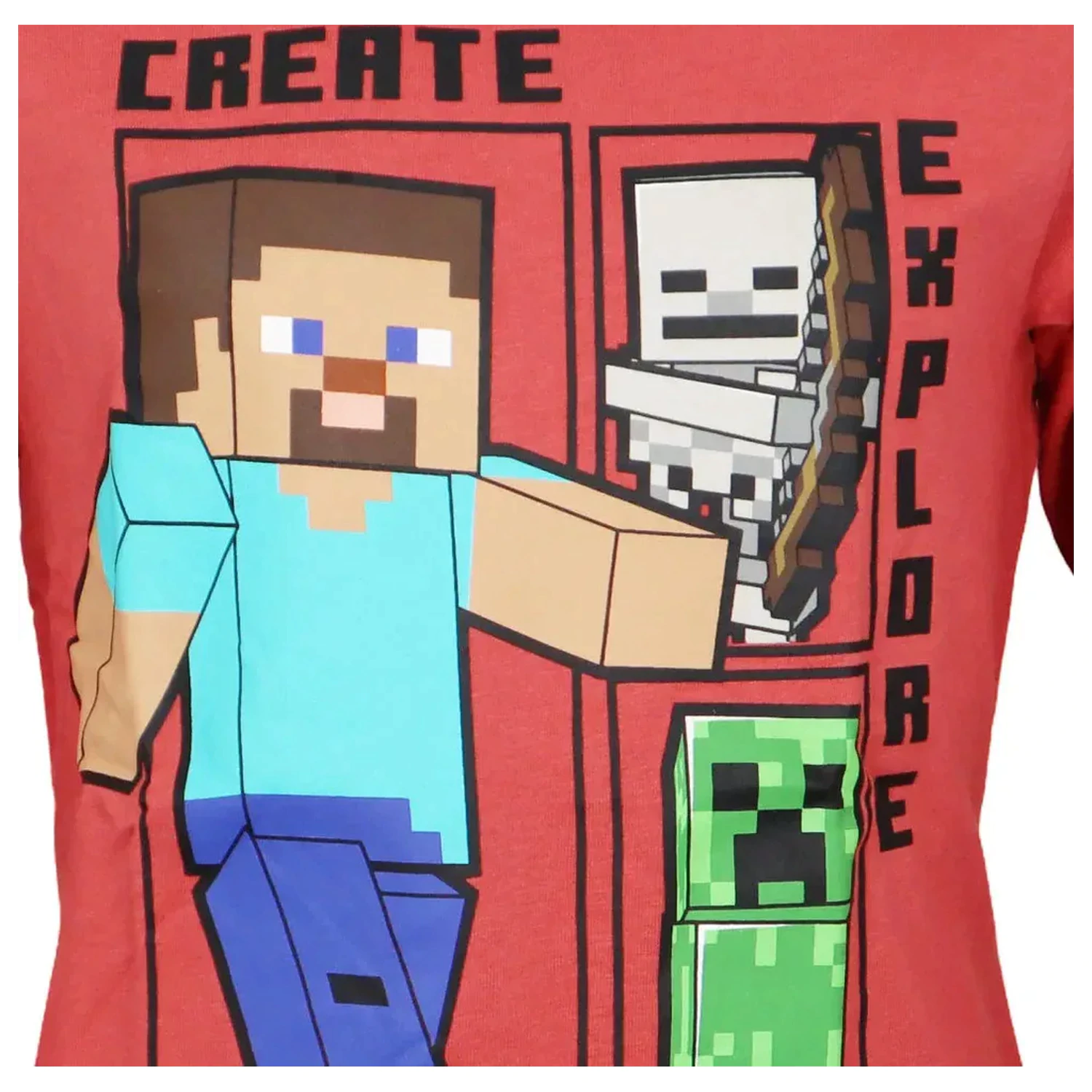 Minecraft Create Red gyerek hosszú ujjú póló, felső termékfotó