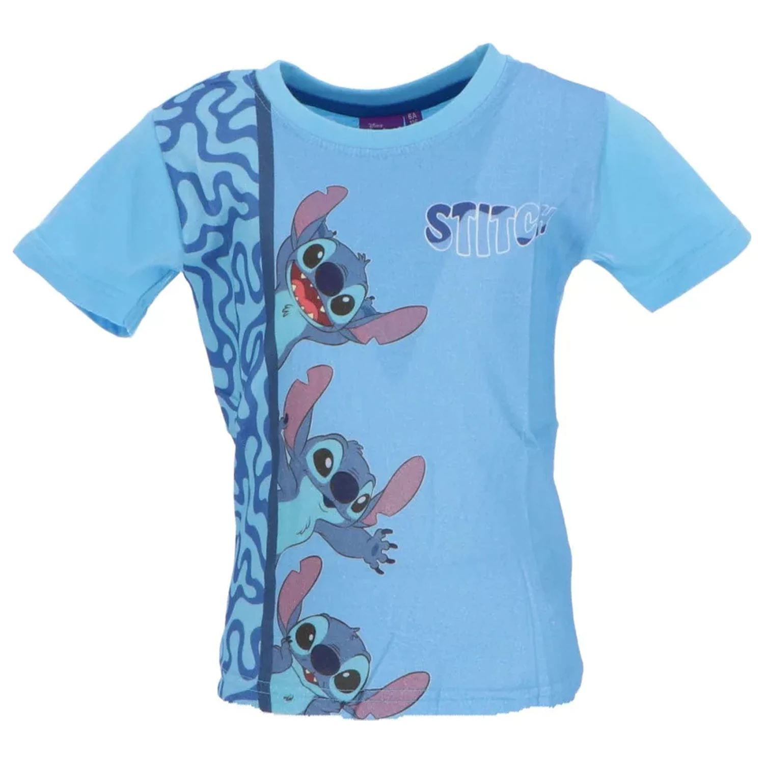 Stitch Loving Look Light Blue gyerek rövid póló, felső termékfotó