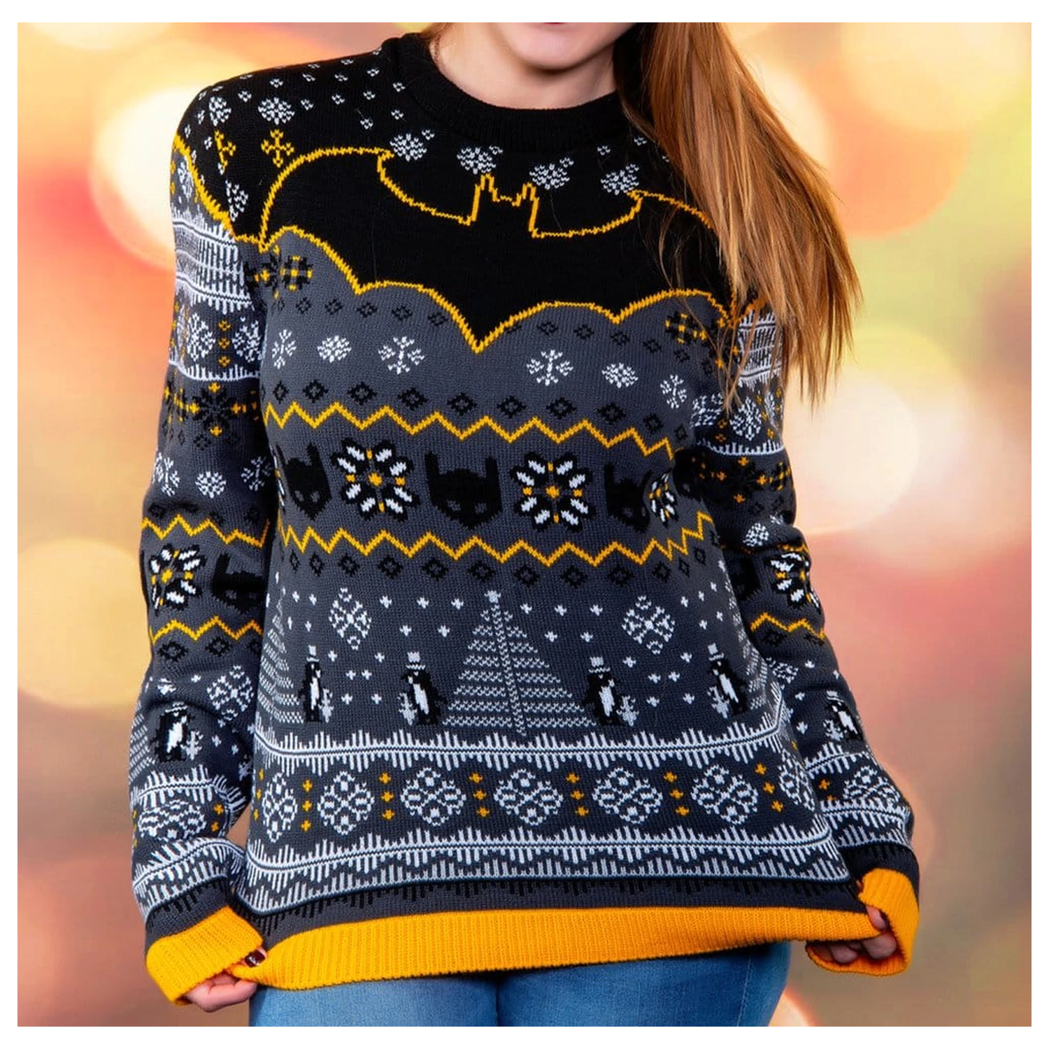 Batman Penguin karácsonyi pulóver termékfotó