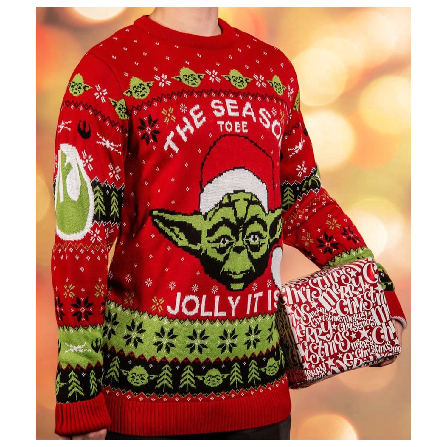 Star Wars Yoda karácsonyi pulóver termékfotó