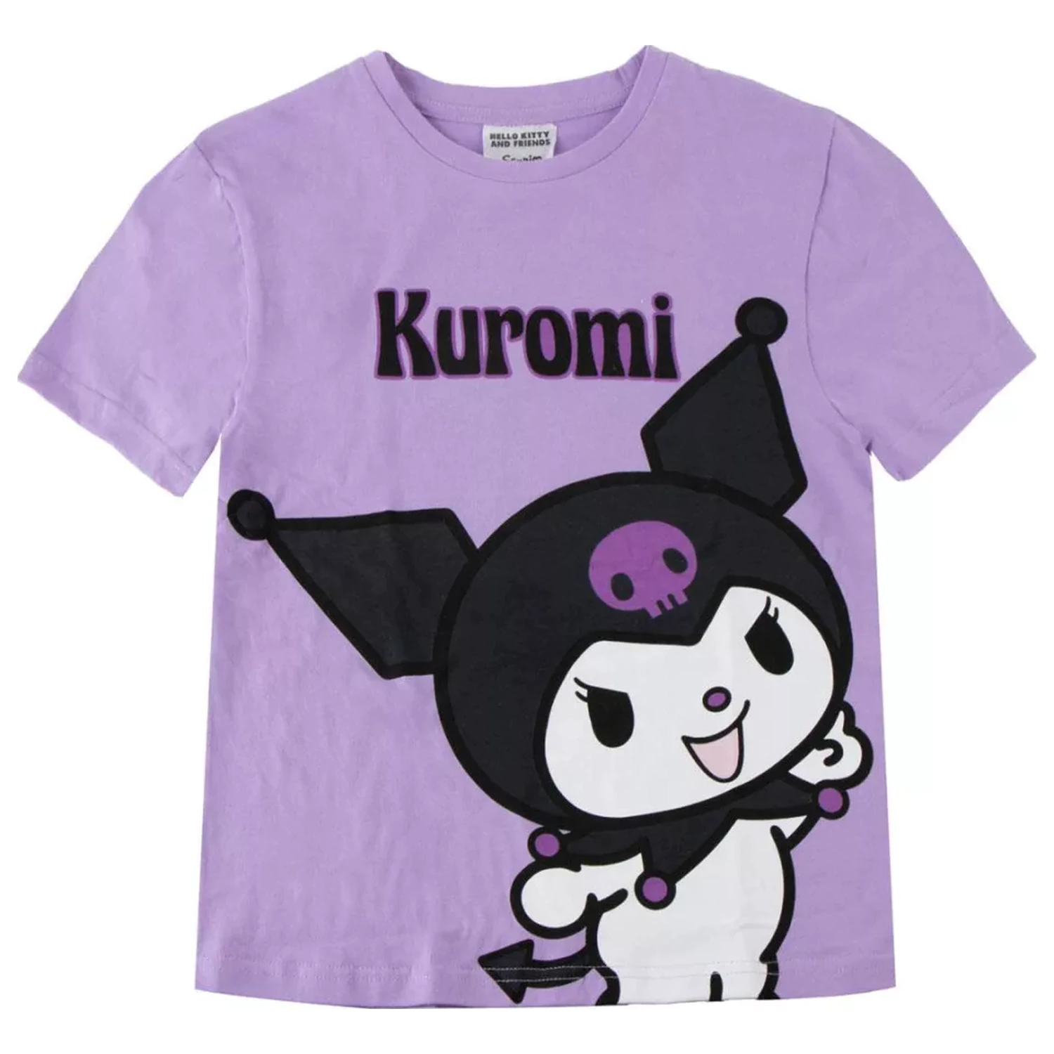 Hello Kitty Kuromi Purple gyerek rövid póló, felső  termékfotó