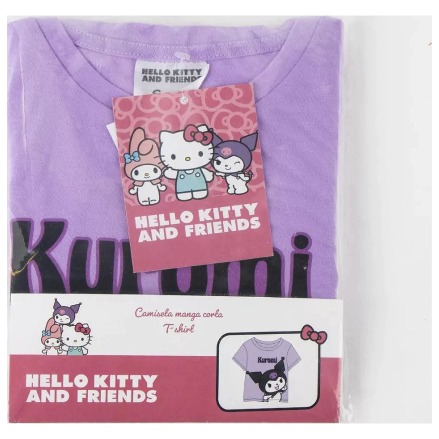 Hello Kitty Kuromi Purple gyerek rövid póló, felső  termékfotó