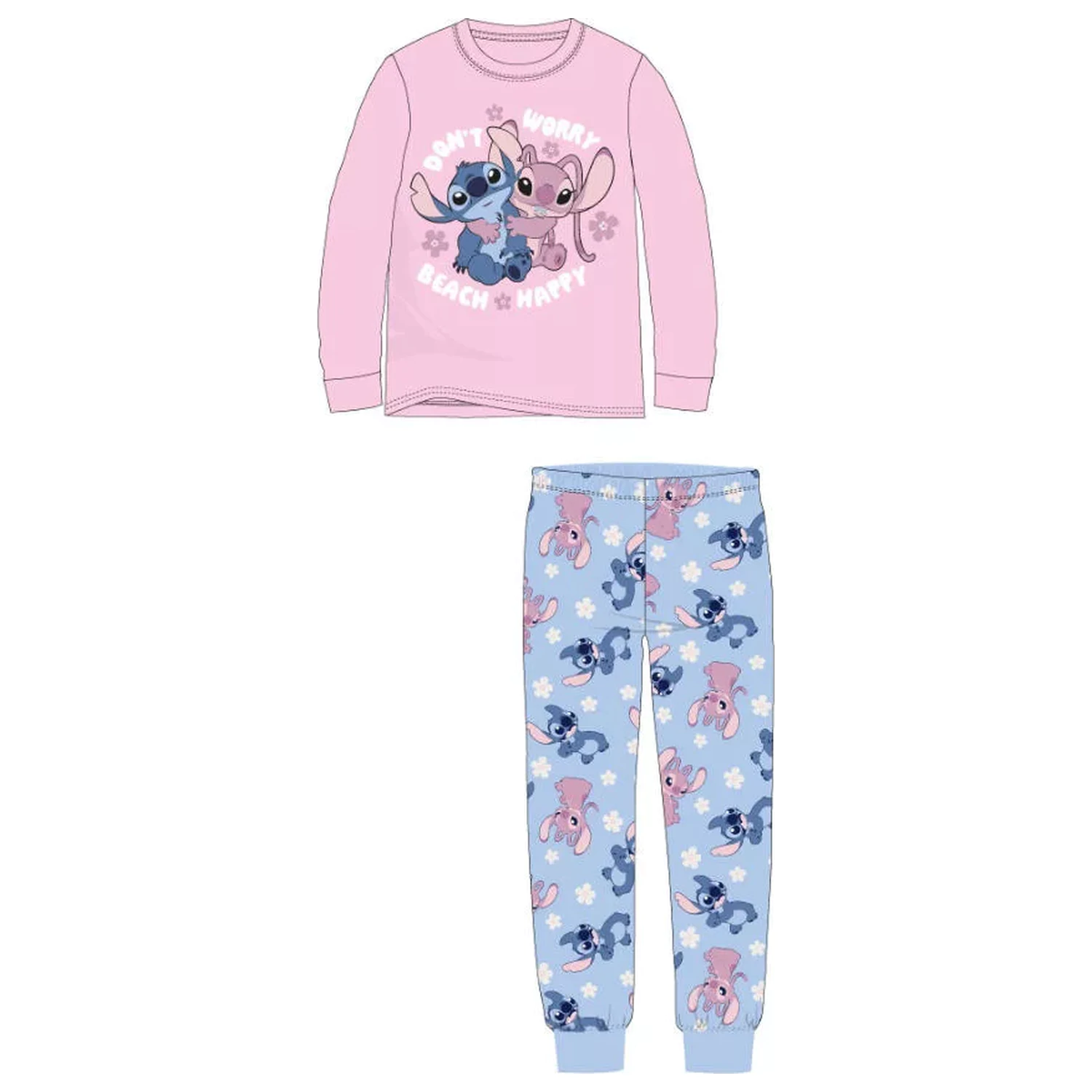Stitch Happy gyerek hosszú pizsama termékfotó