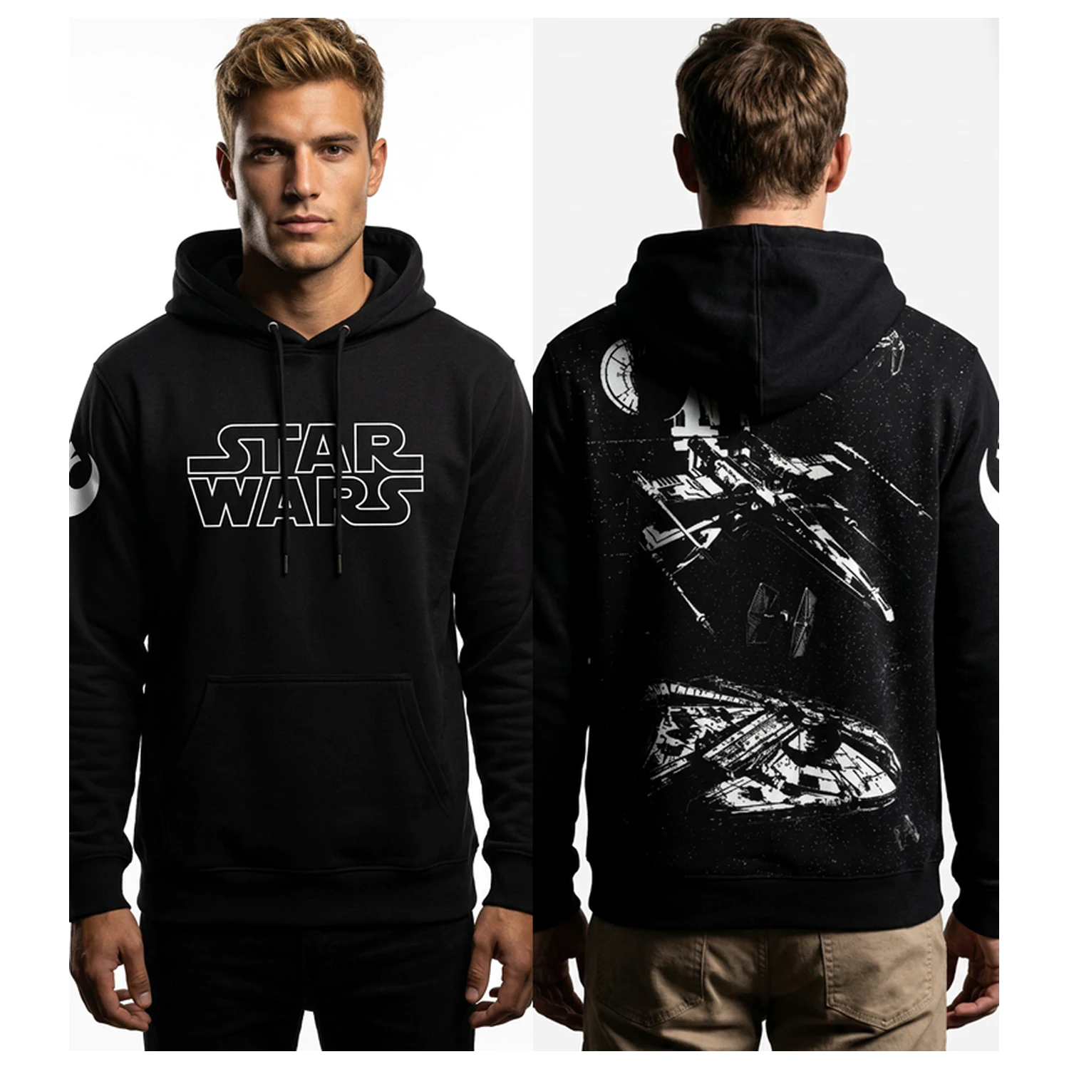Star Wars Spaceships Universe Anniversary kapucnis pulóver termékfotó