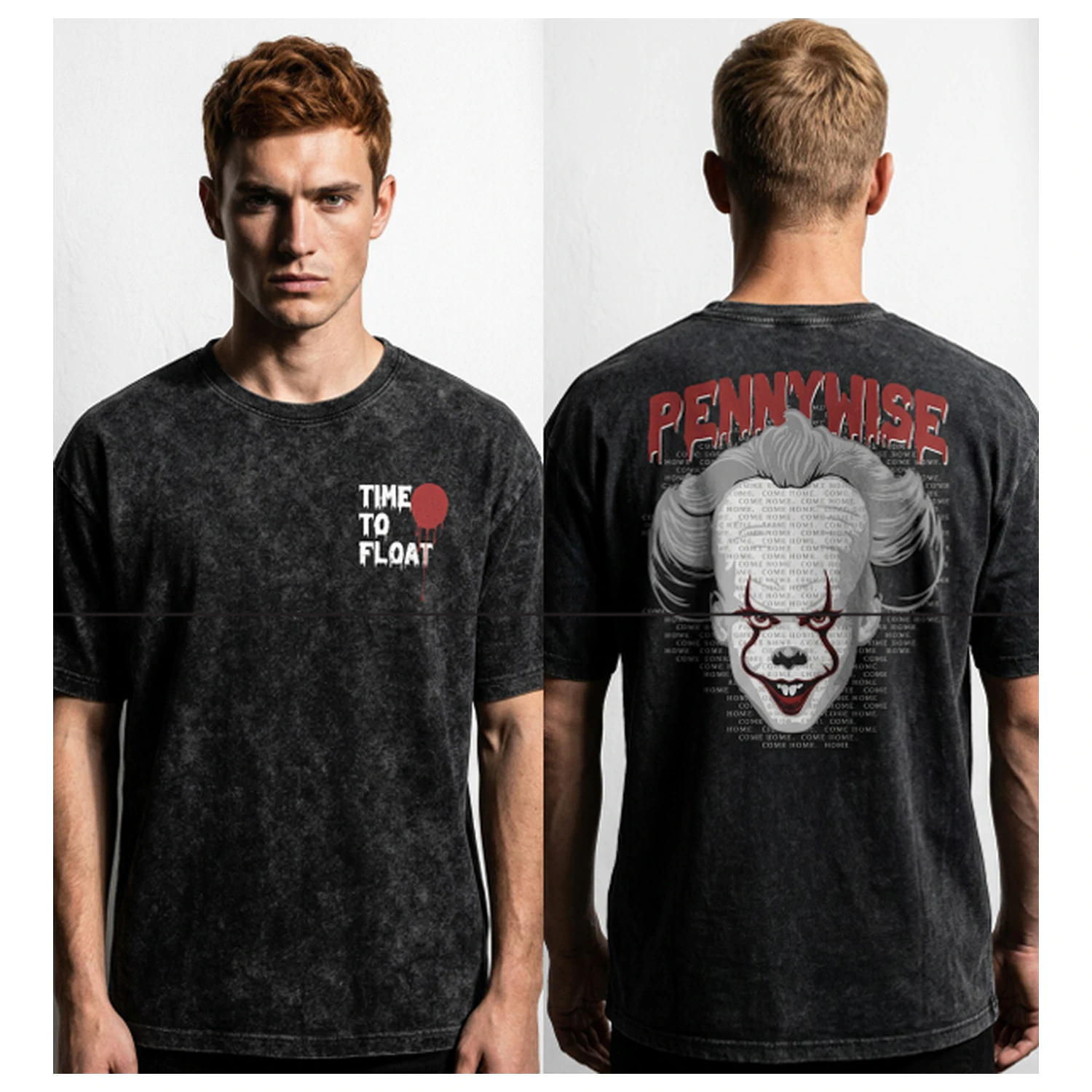IT Pennywise "Time to Float" Stonewash póló termékfotó