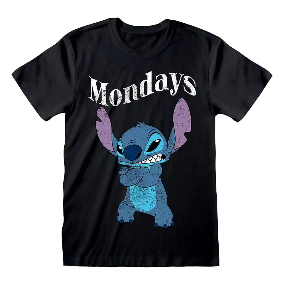 Lilo & Stitch Stitch Mondays Black póló  termékfotó