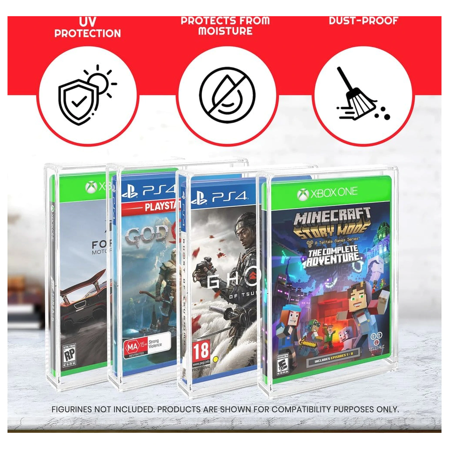 2 db-os akril tárolódoboz csomag PS3/PS4/Blu-Ray/XBOX One játékokhoz termékfotó