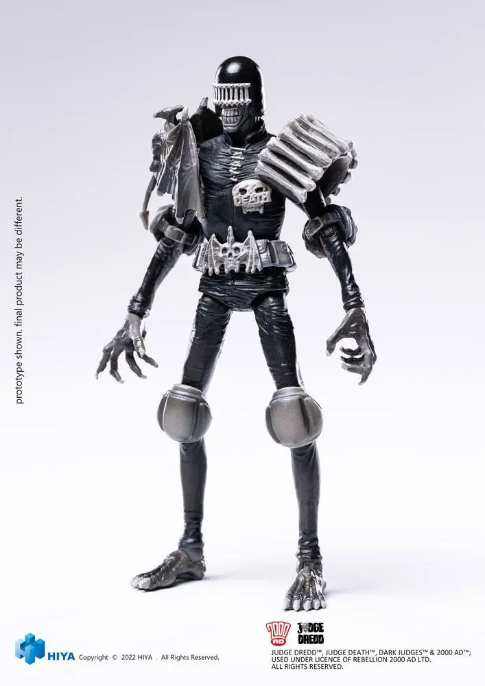 2000 AD Exquisite 1/18 Black and White Judge Death Mini akciófigura 10 cm termékfotó