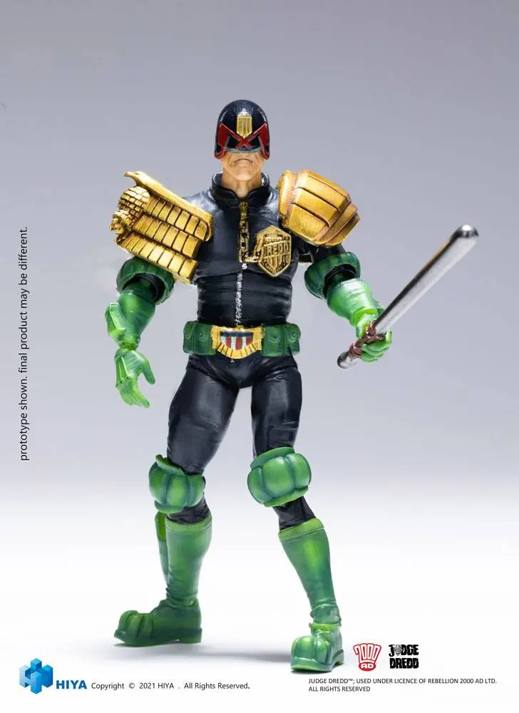 2000 AD Exquisite 1/18 Judge Dredd Mini akciófigura 10 cm termékfotó