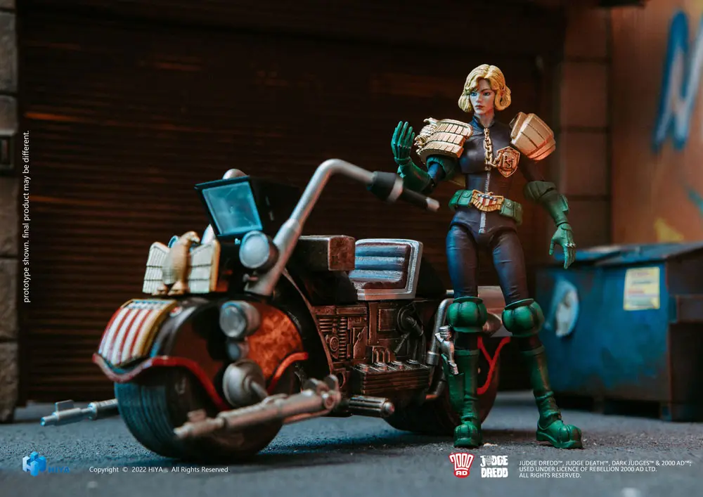 2000 AD Exquisite Mini 1/18 Judge Anderson &amp; Lawmaster MK 2 Set akciófigura 10 cm termékfotó