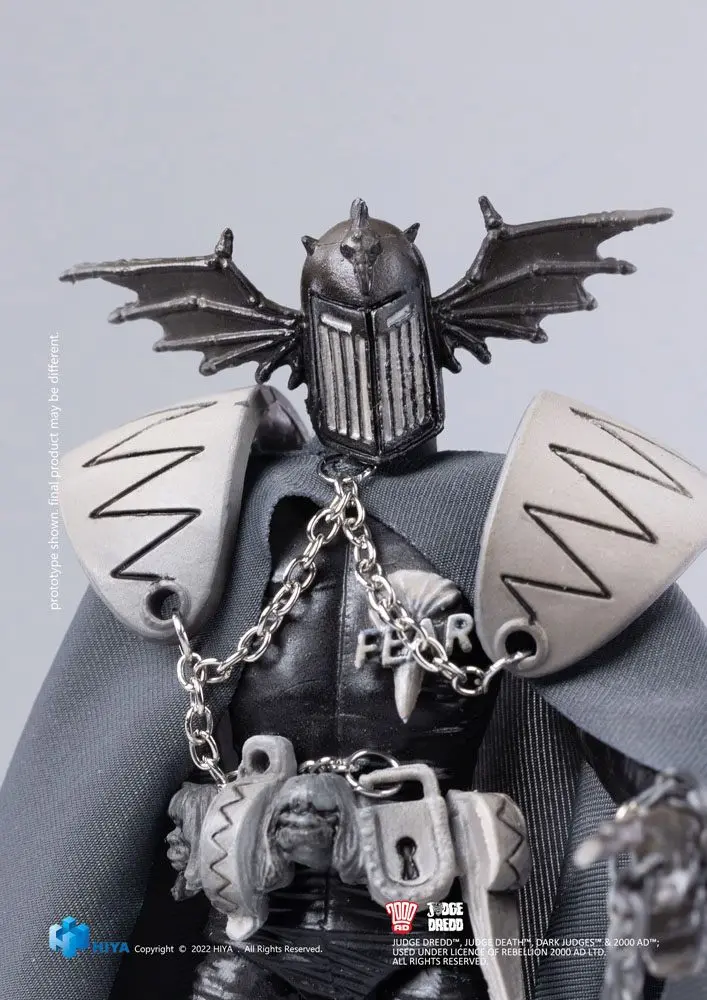 2000 AD Exquisite Mini akciófigura 1/18 Black and White Judge Fear 10 cm termékfotó