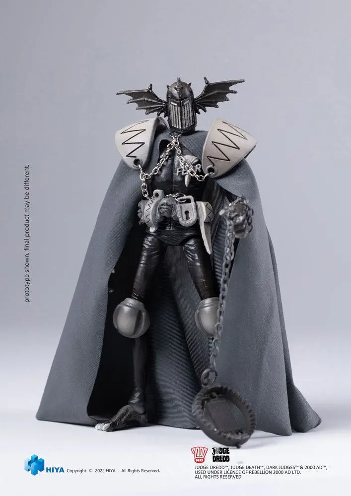 2000 AD Exquisite Mini akciófigura 1/18 Black and White Judge Fear 10 cm termékfotó